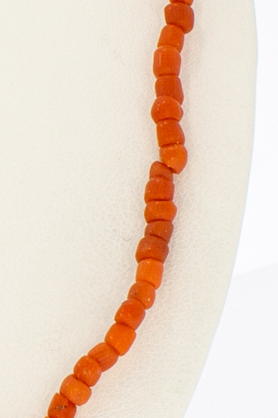 Rote Korallenkette 18 Karat Gold - 47 cm