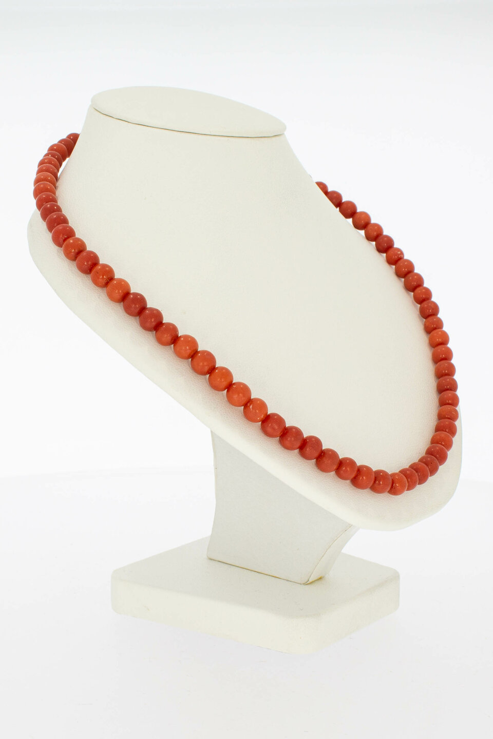 Rote Korallenkette 14 Karat Gold – 39,5 cm