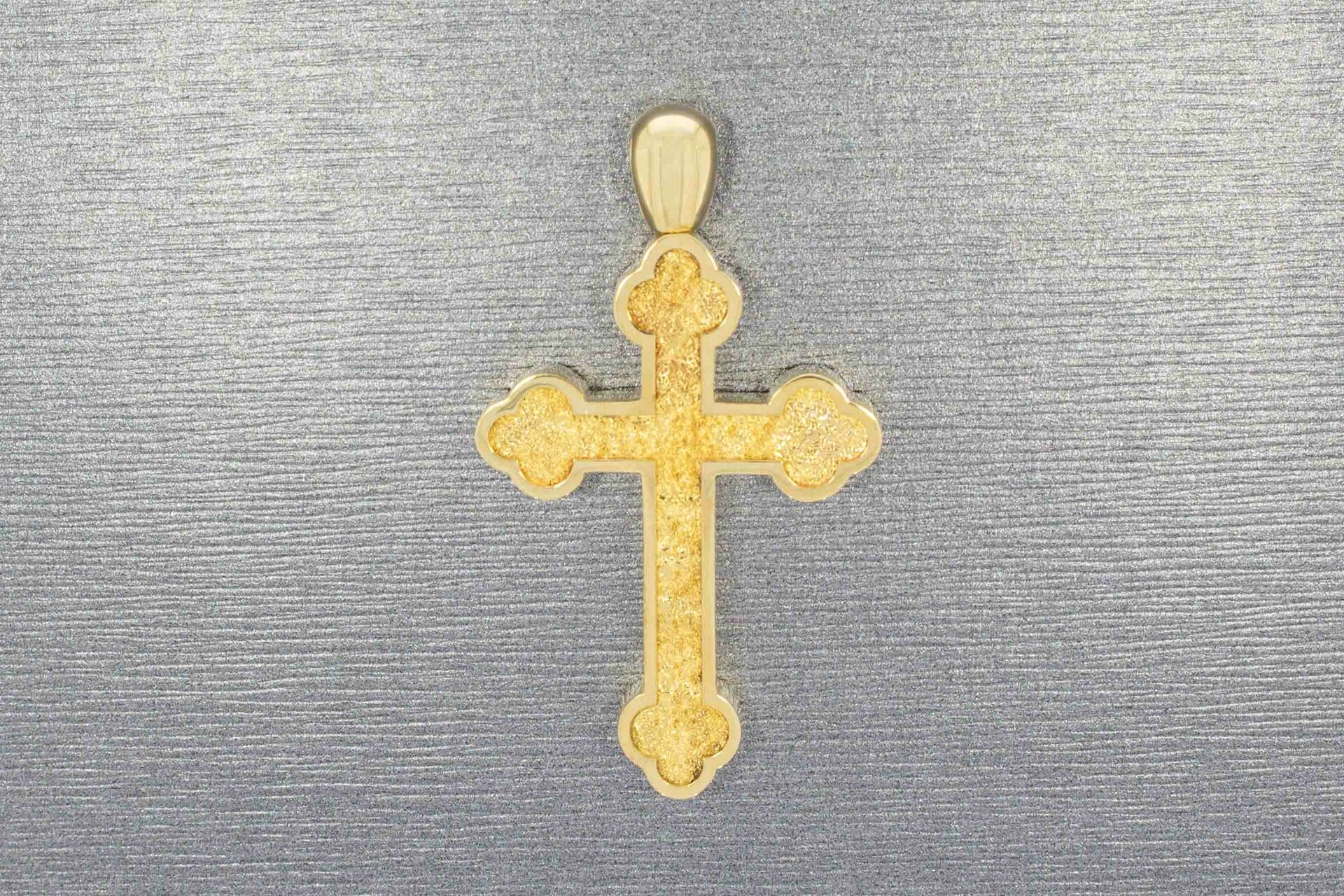 Kreuz Anhänger 14 Karat Gold – 5 cm