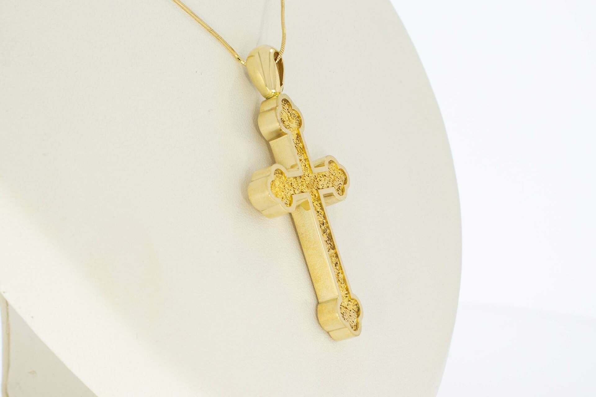 Kreuz Anhänger 585 Gelb Gold – 6 cm