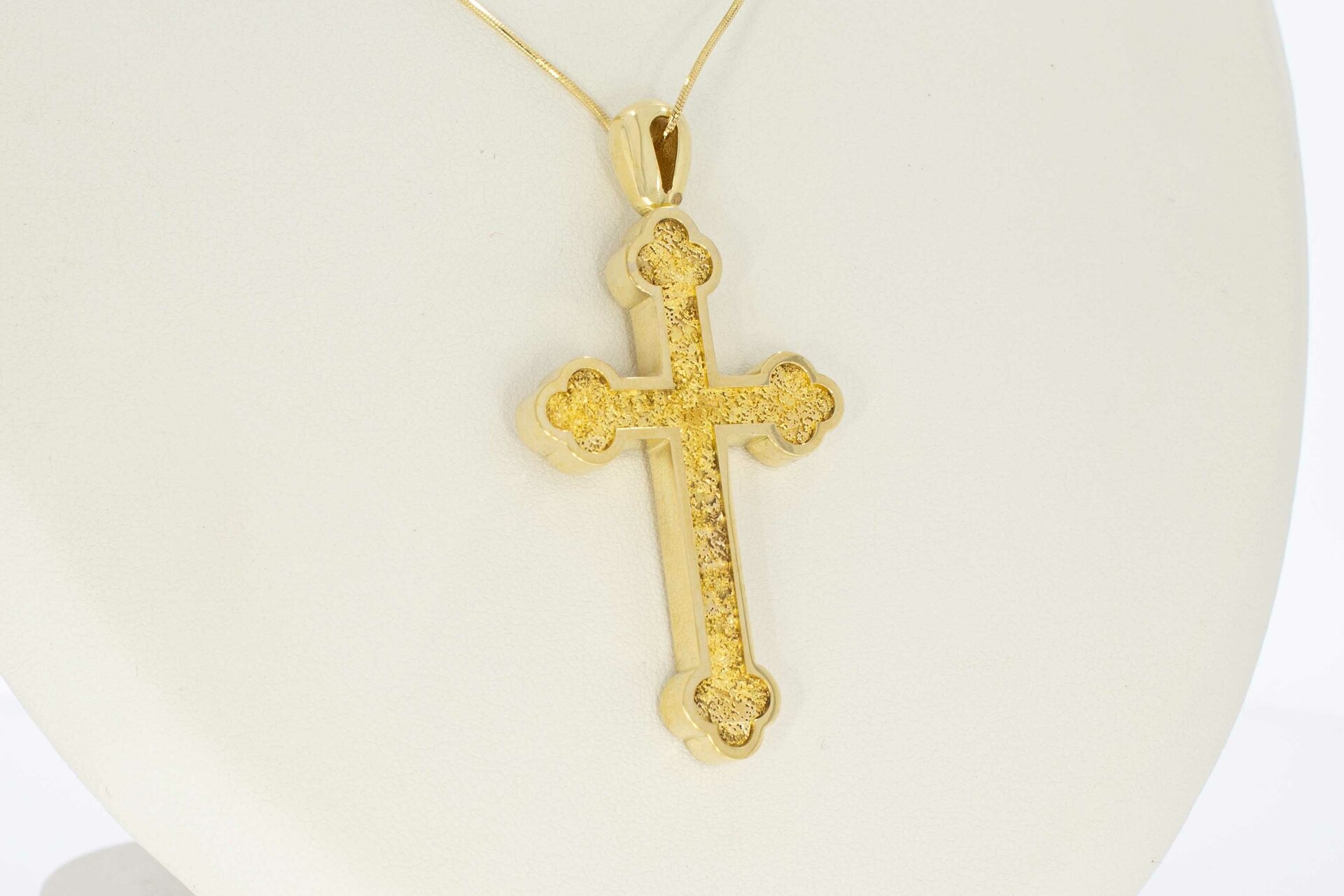 Kreuz Anhänger 585 Gelb Gold – 6 cm