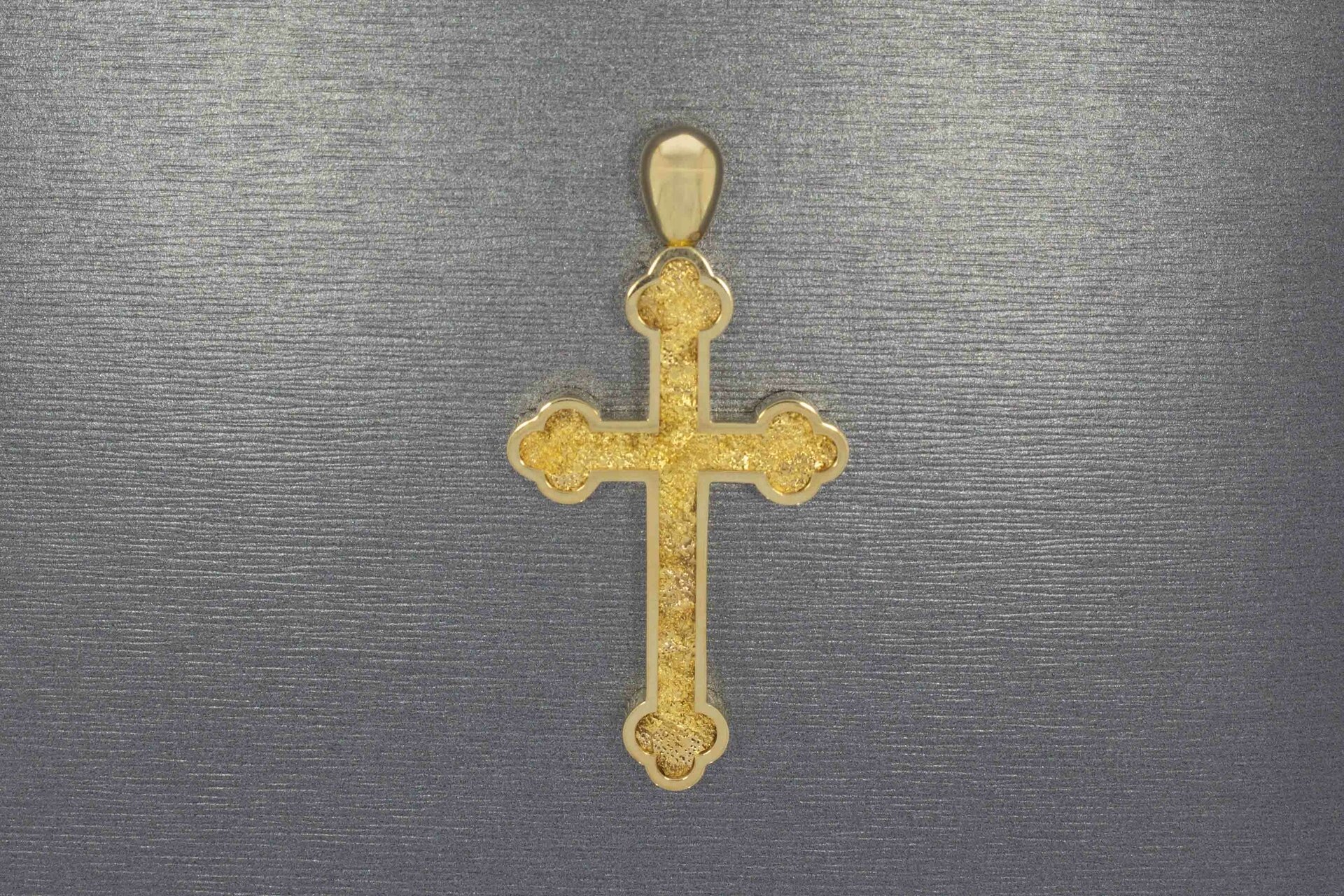 Kreuz Anhänger 585 Gelb Gold – 6 cm