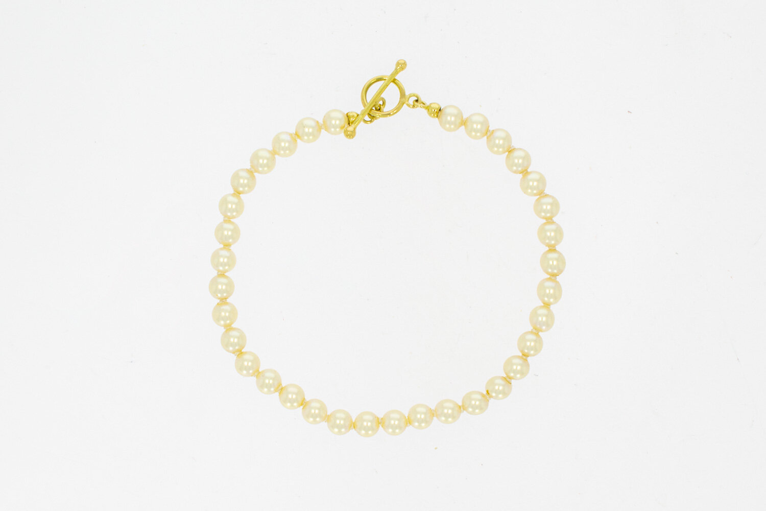 Perlenarmbändchen 585 Gold Verschluss - 20,9