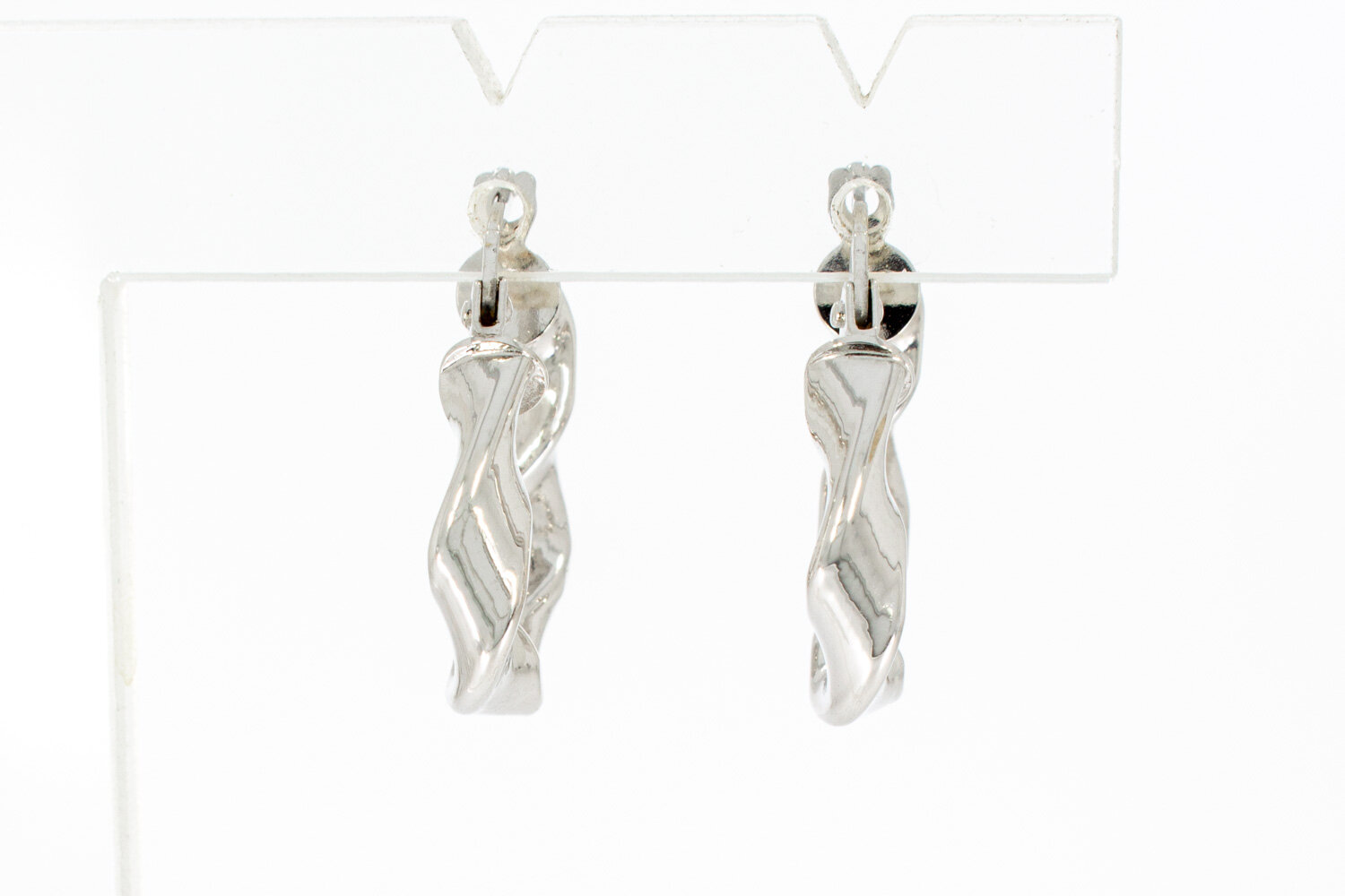 Creolen Weißgold 18 Karat - 1,8 cm