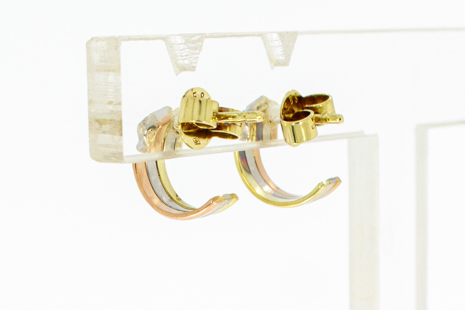 Diamant Ohrstecker 14 Karat Gold - 1,1 cm