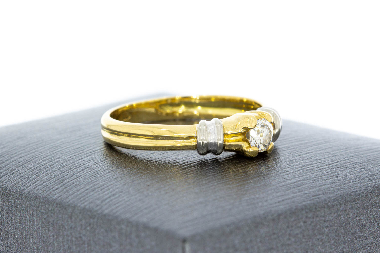Diamant ring 18 Karat Gold - 17 mm