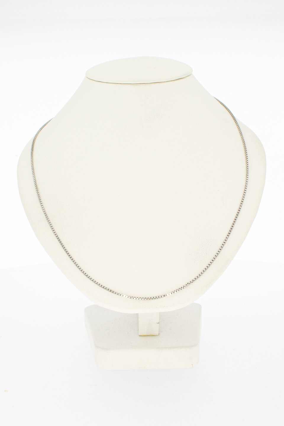 750 Weißgold Venezianerkette – 75,8 cm