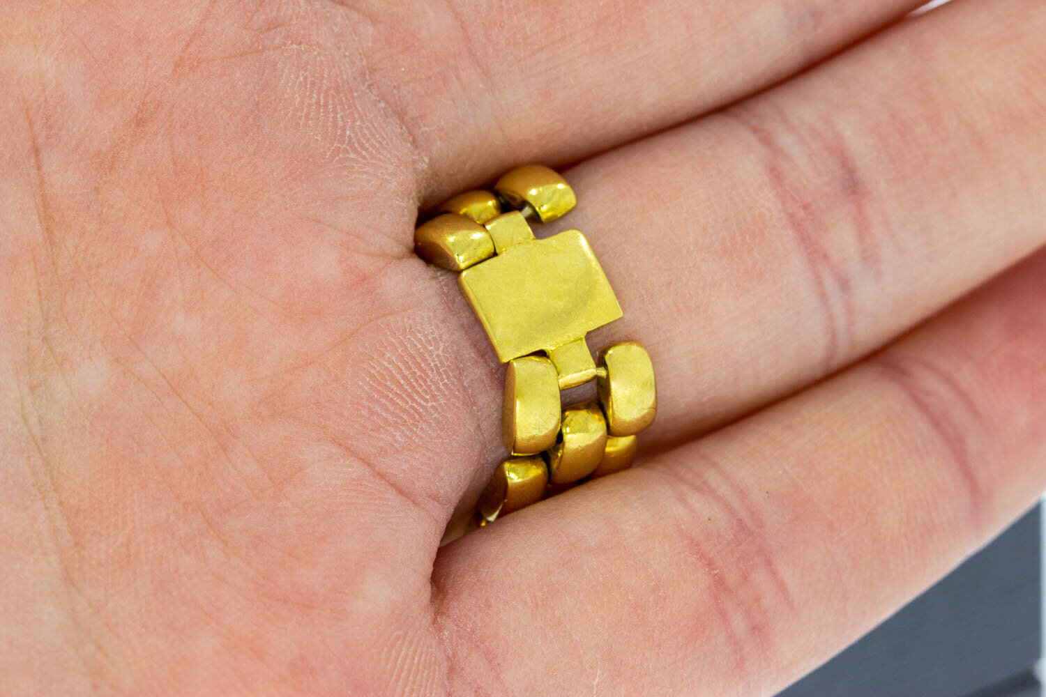 18 karaat gouden diamantring - 18 mm