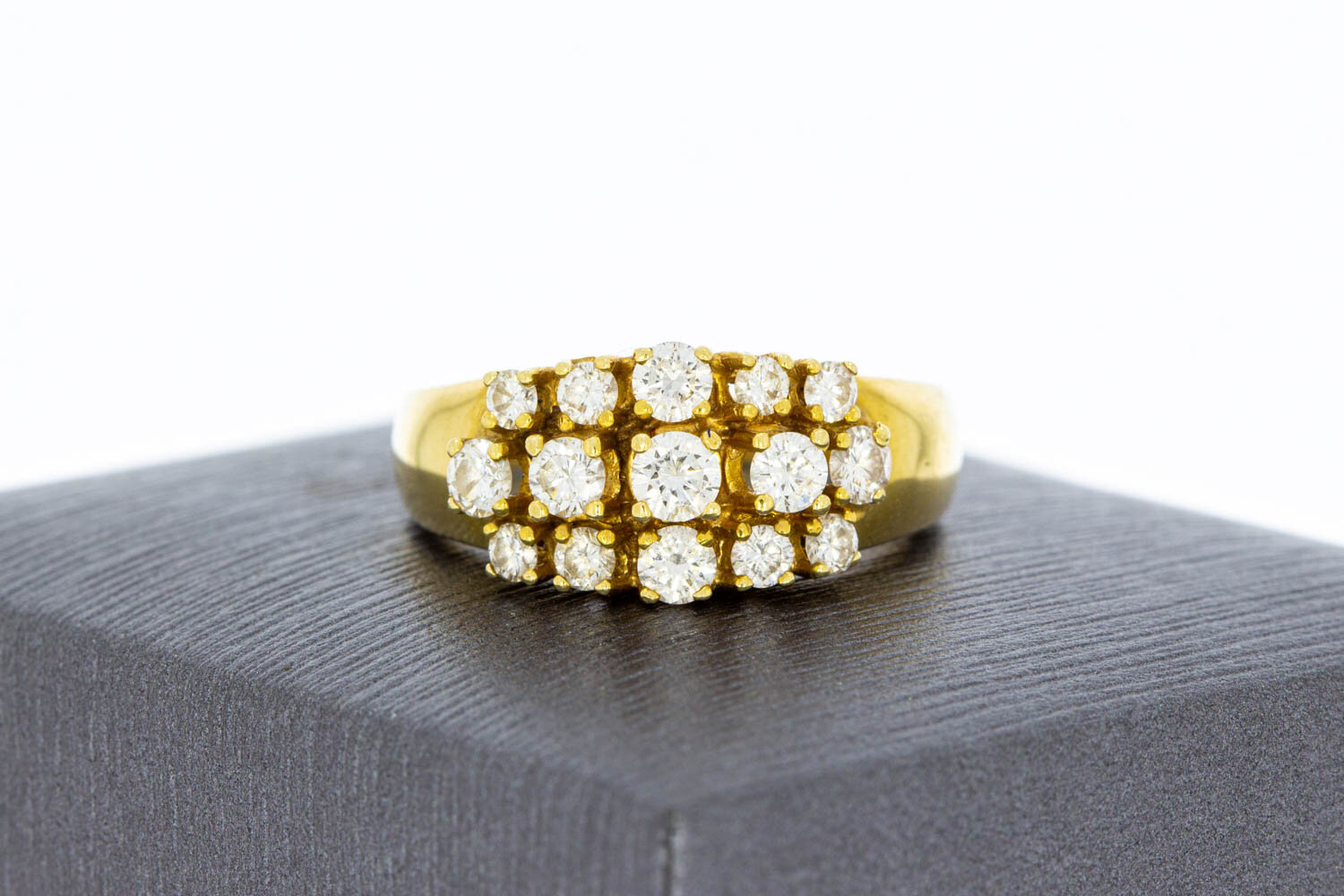 585 Goldring mit Diamant - 17,3 mm