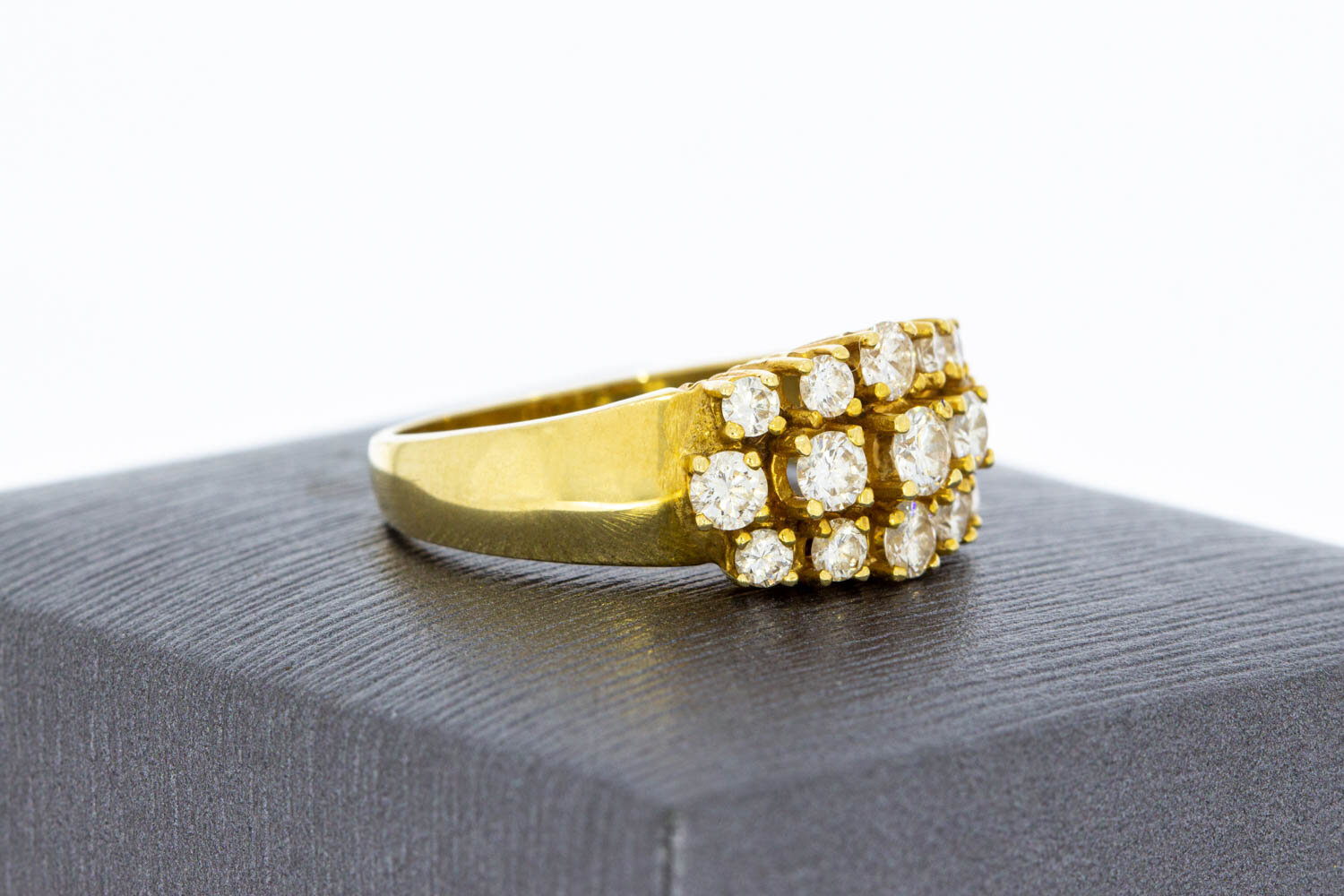 585 Goldring mit Diamant - 17,3 mm