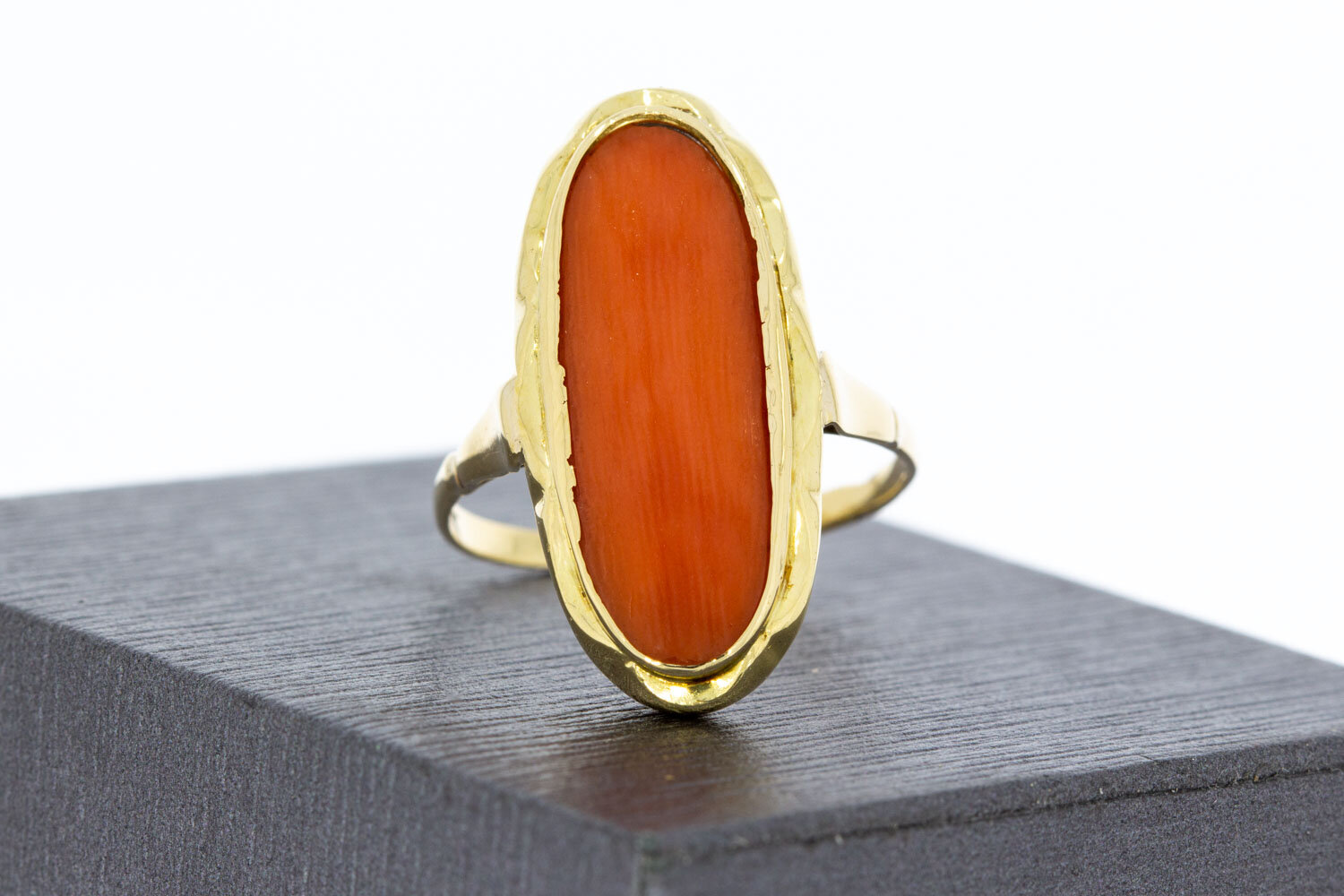 Korallenring 14 Karat Gold - 18,1 mm