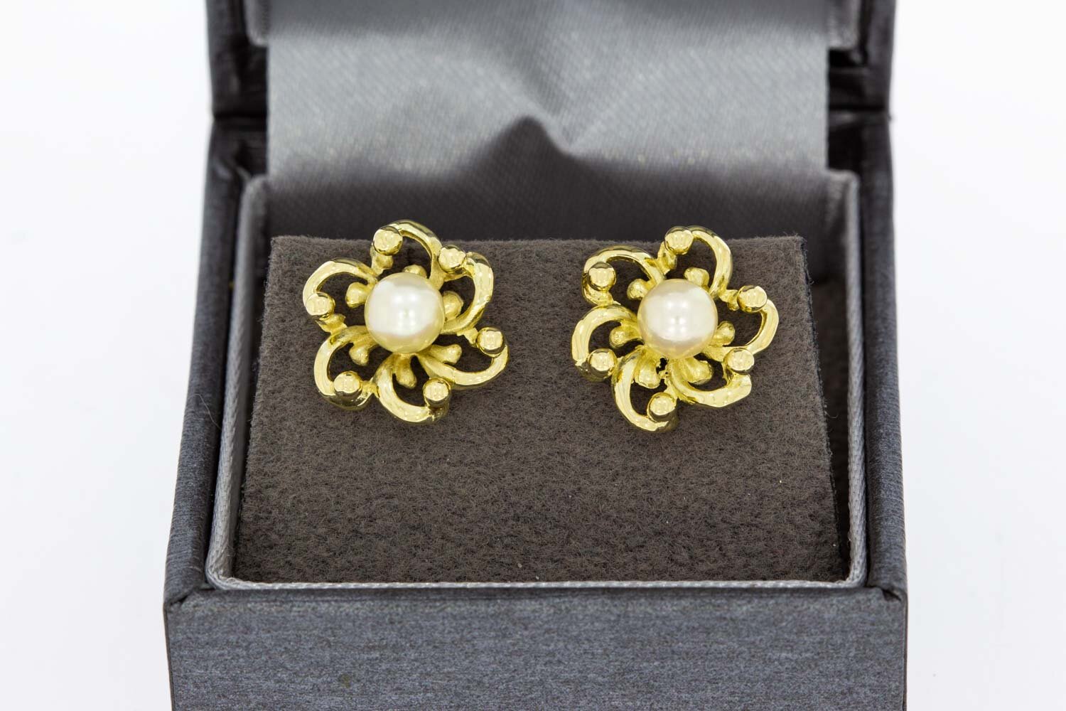 Perlen Ohrstecker 585 Gold - 1,4 cm