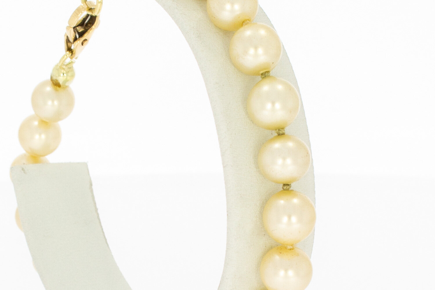 585 Gold Armband mit Perlen - 21,6 cm