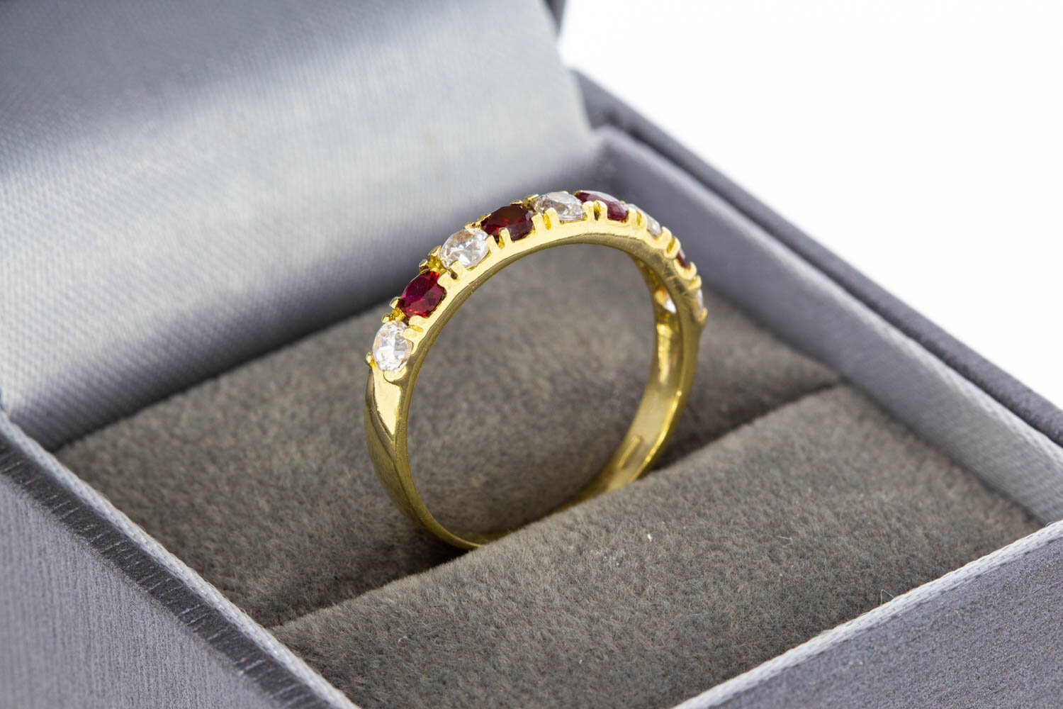 18 Karat Gold Edelstein Vorsteckring - 16,6 mm
