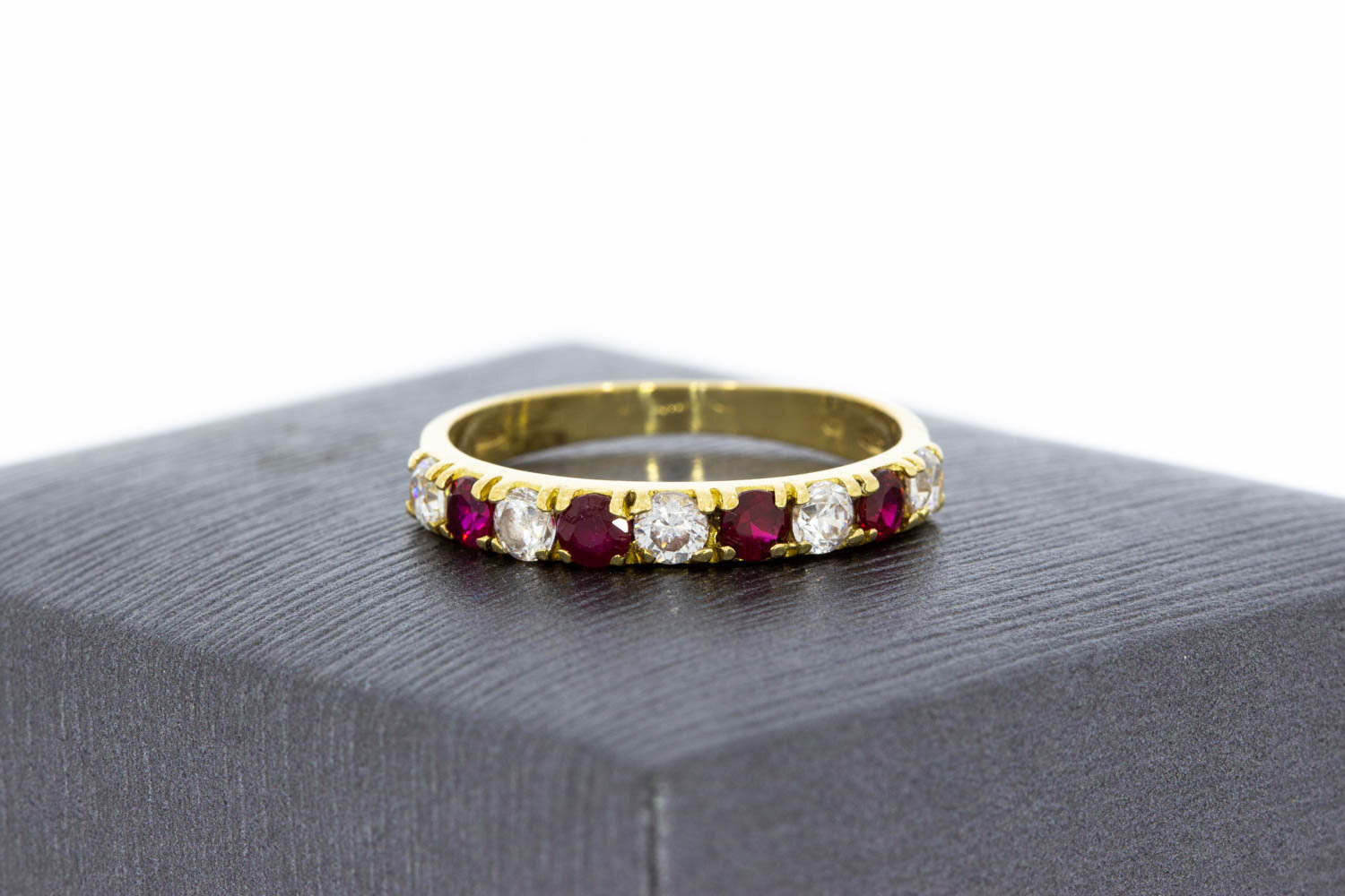 18 Karat Gold Edelstein Vorsteckring - 16,6 mm