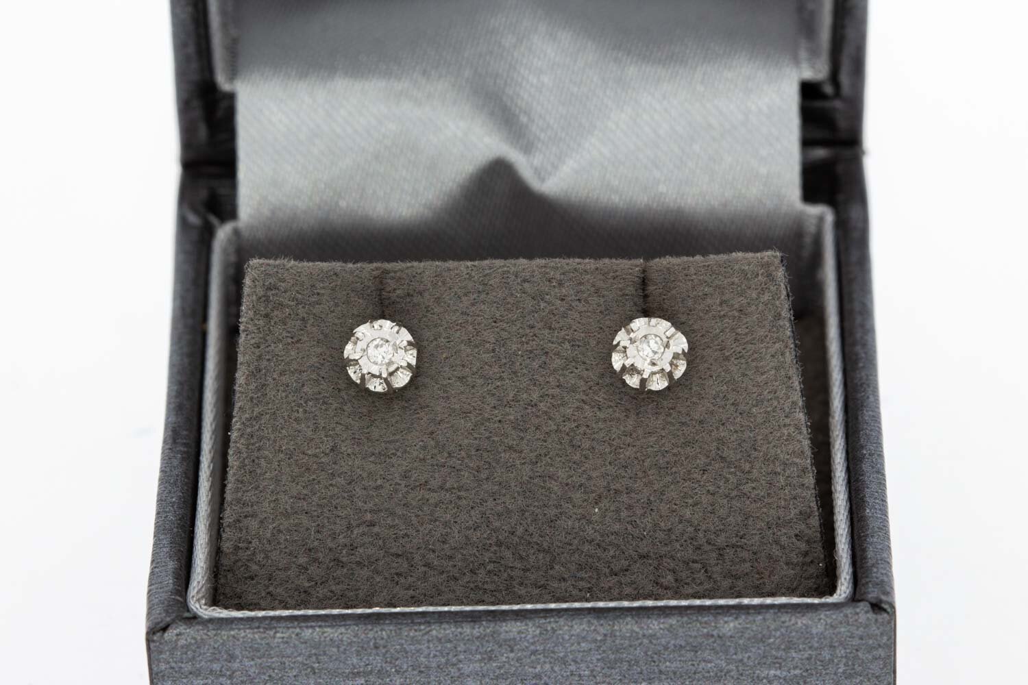 14 Karat Gold Diamant Ohrstecker - 0,5 cm