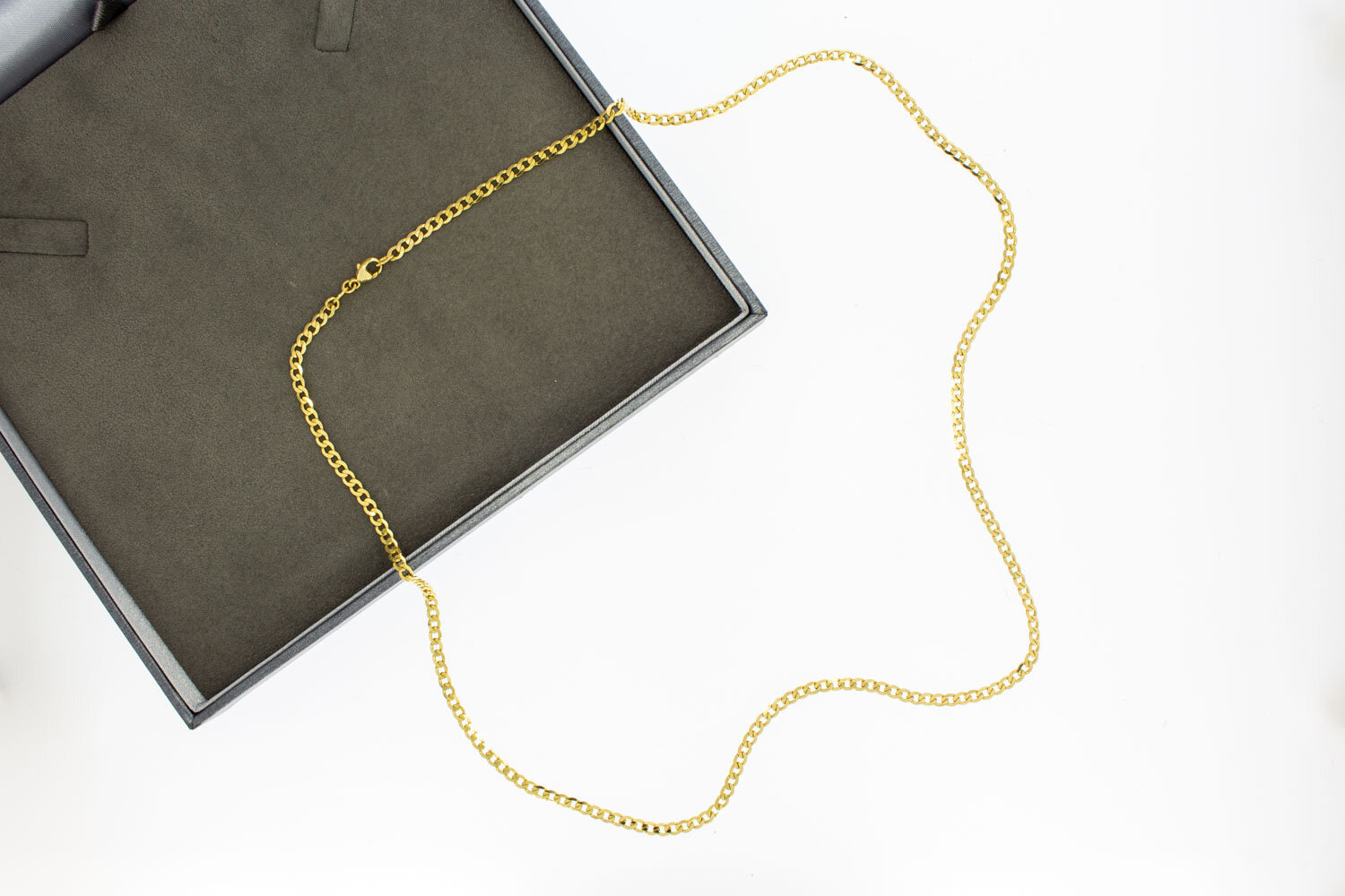 Flache  585 Gold Panzerkette- 60,4 cm