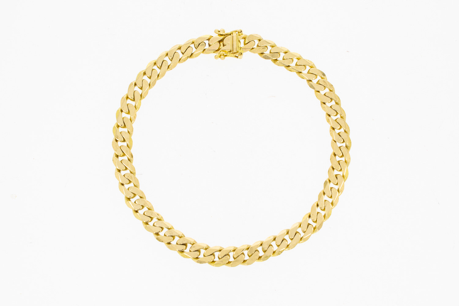 14 Karat Panzer Goldarmband - 20,5 cm