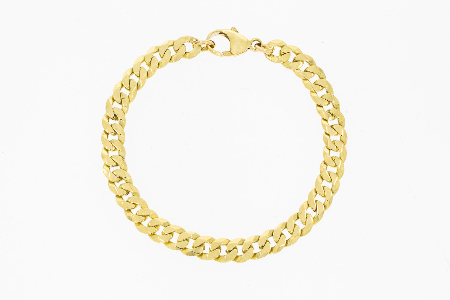 Panzerarmband 14 Karat Gold - 20,4 cm