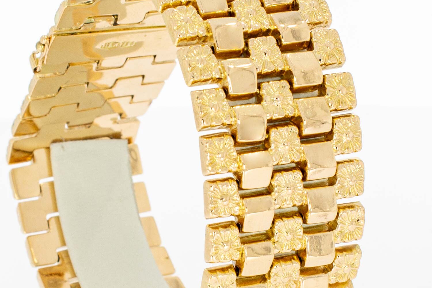 Vintage 750 Gold Breites Armband - 20,1 cm