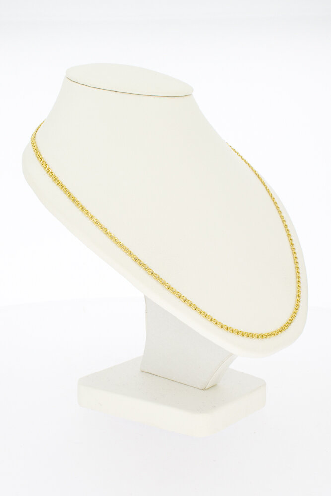 Geflochtene Kette 585 Gold - 54,5 cm
