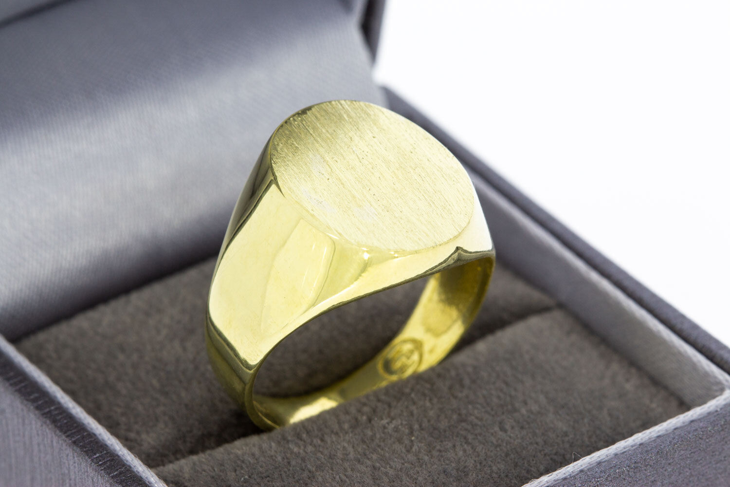 Goldene Siegel-Ring 18 Karat - 19,9 mm
