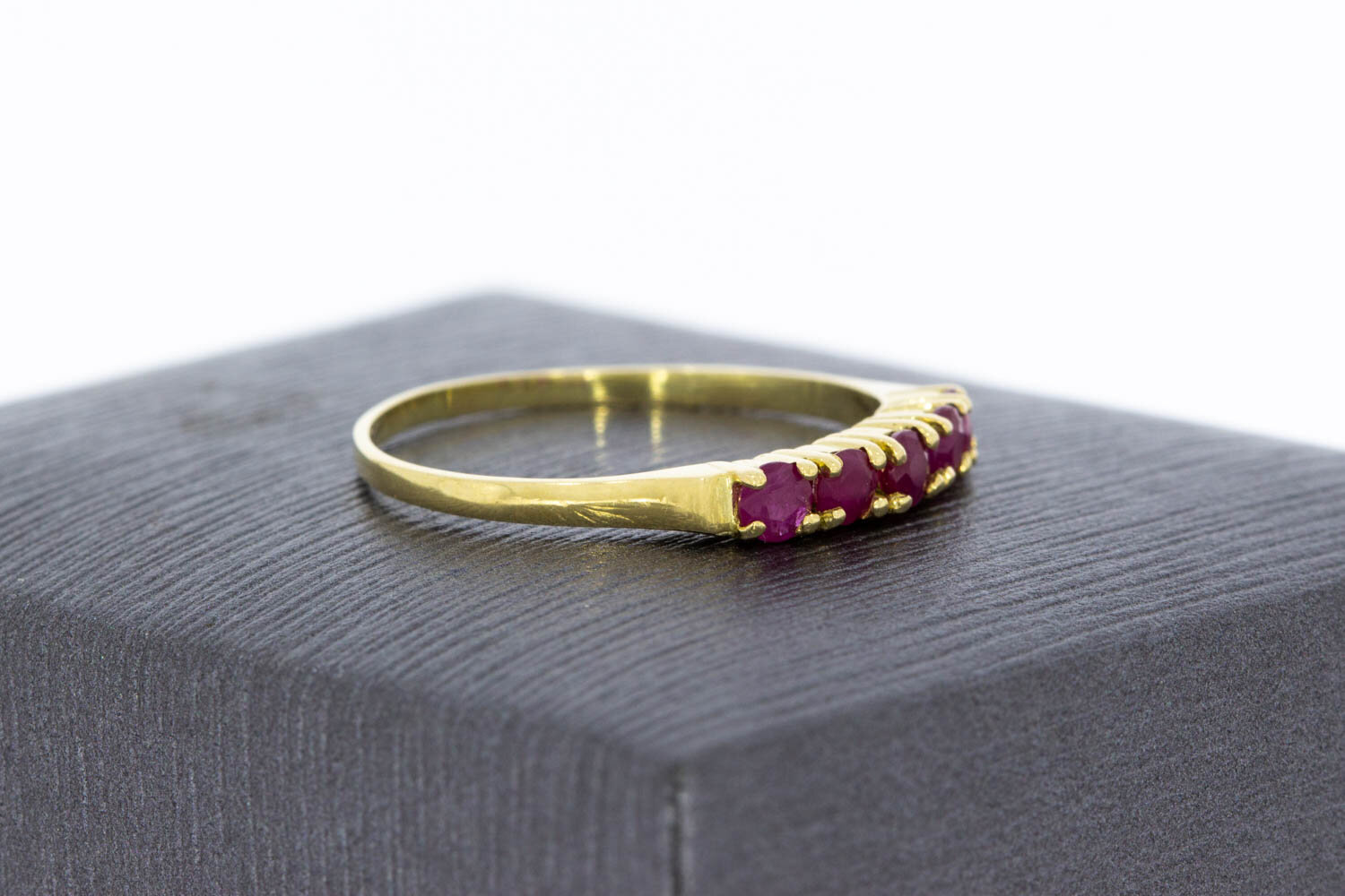 585 Gold Vorsteckring Damen mit Rubin - Ringgr&ouml;&szlig;e 54