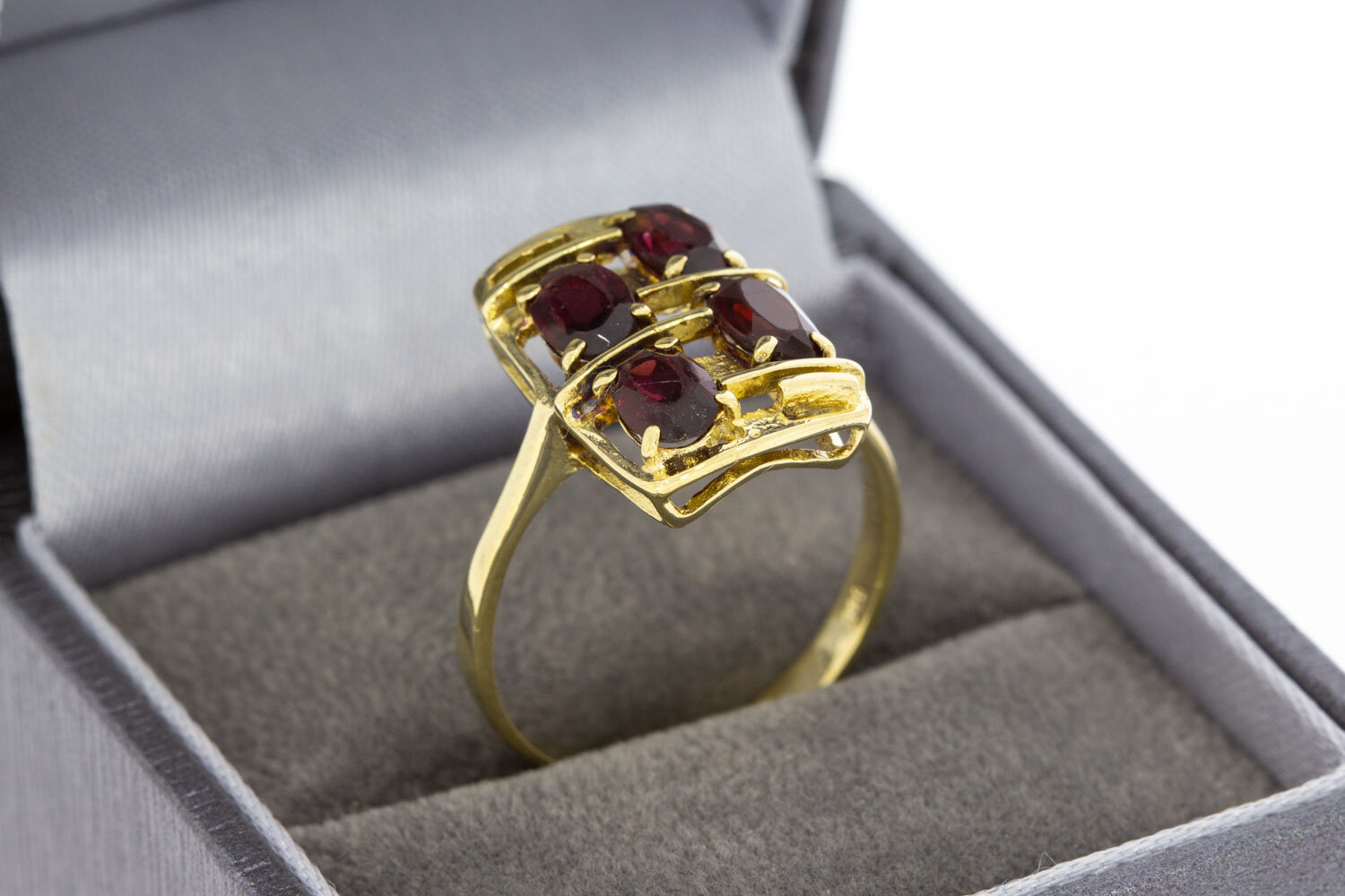 Vintage Granat Ring 14 Karat Gold - 18,2 mm