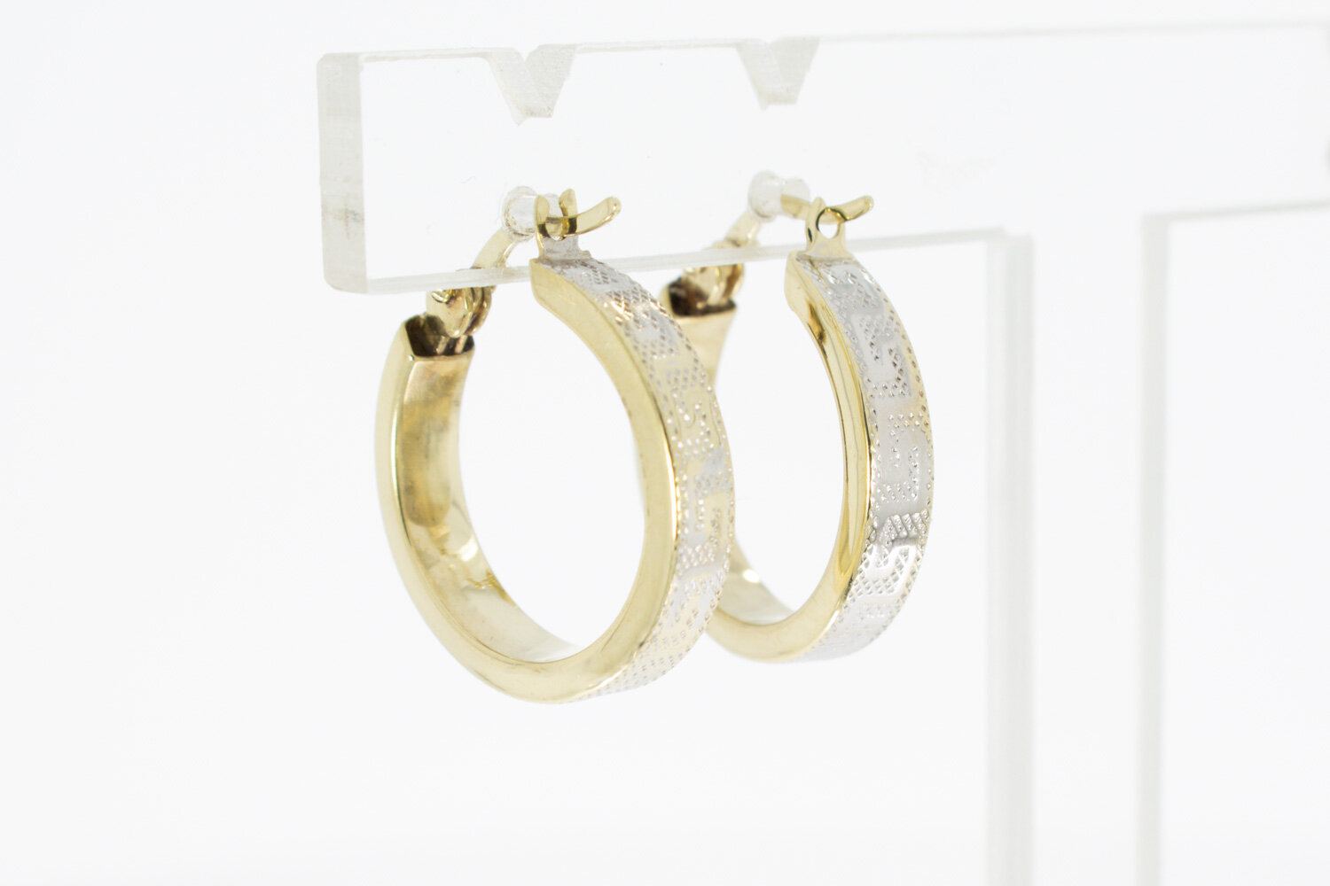 Versace-Stil Ohrringe 585 Gold - 2,3 cm