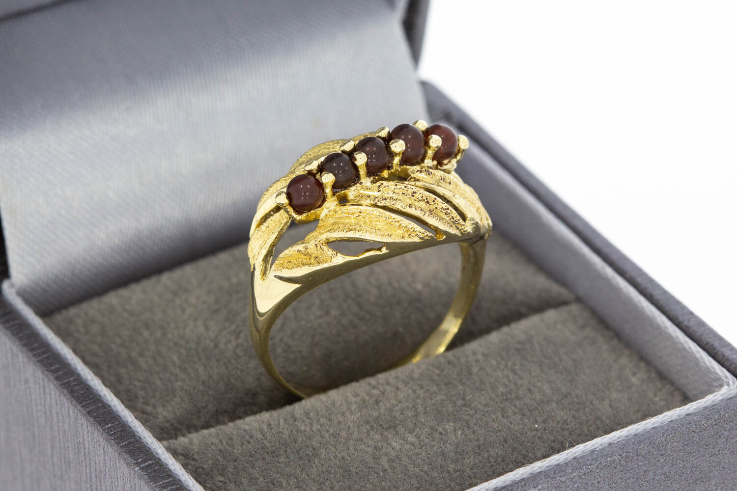 Vintage Granat Ring 14 Karat Gold - 17,8 mm