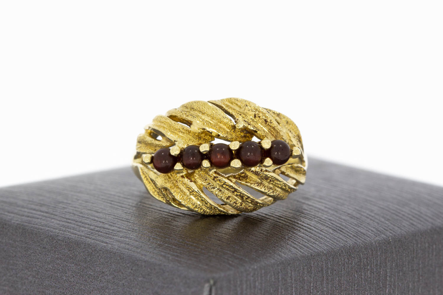 Vintage Granat Ring 14 Karat Gold - 17,8 mm