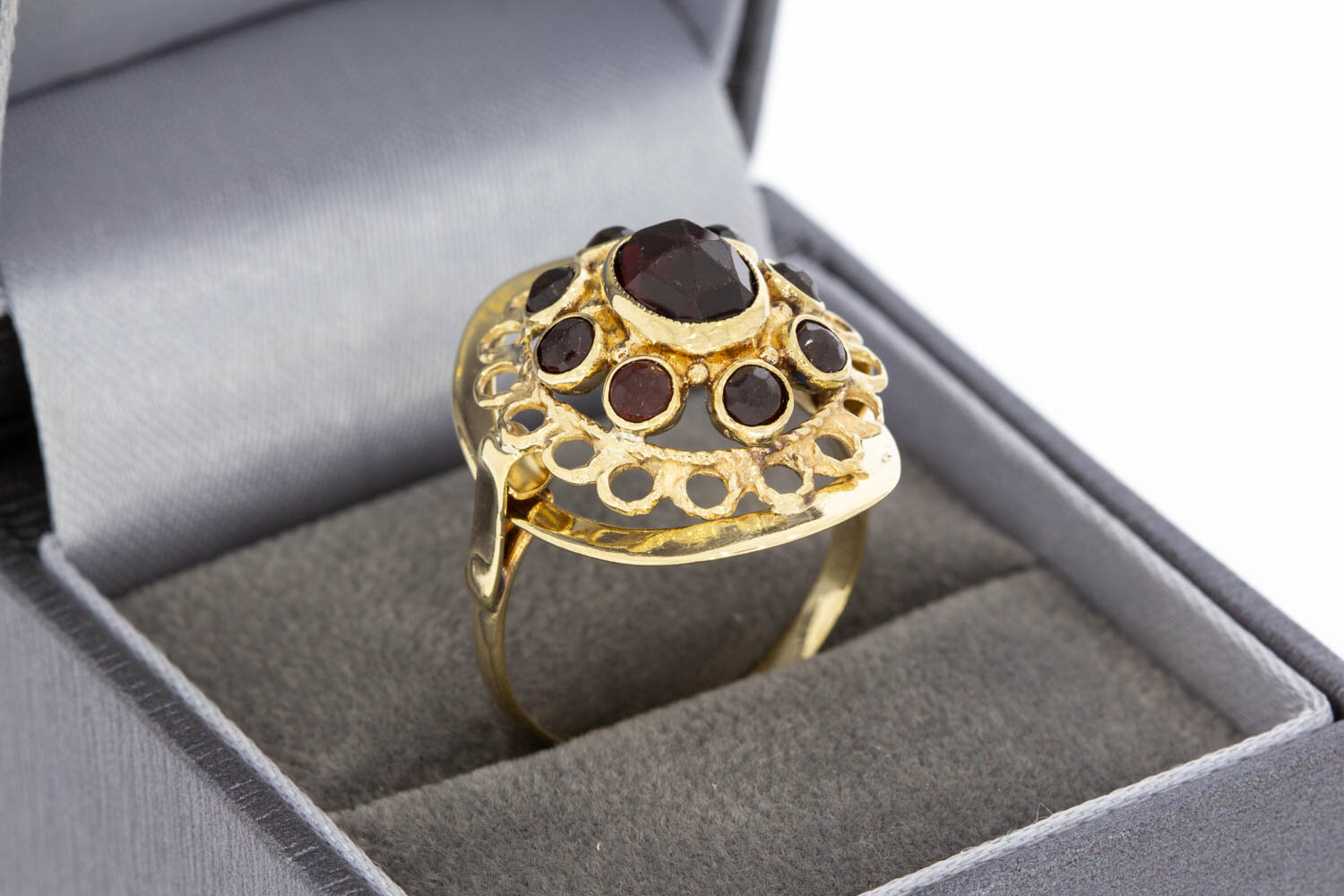 Vintage Granat Ring 14 Karat Gold - 18,3 mm