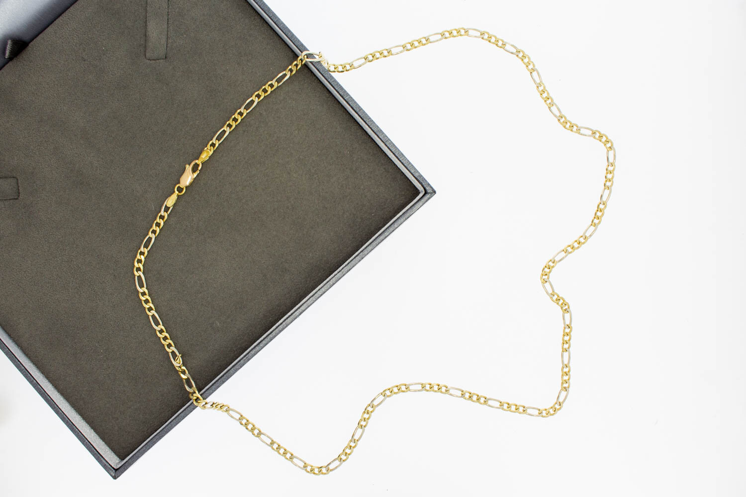 Figaro Kette 14 Karat Gelbgold - 61 cm