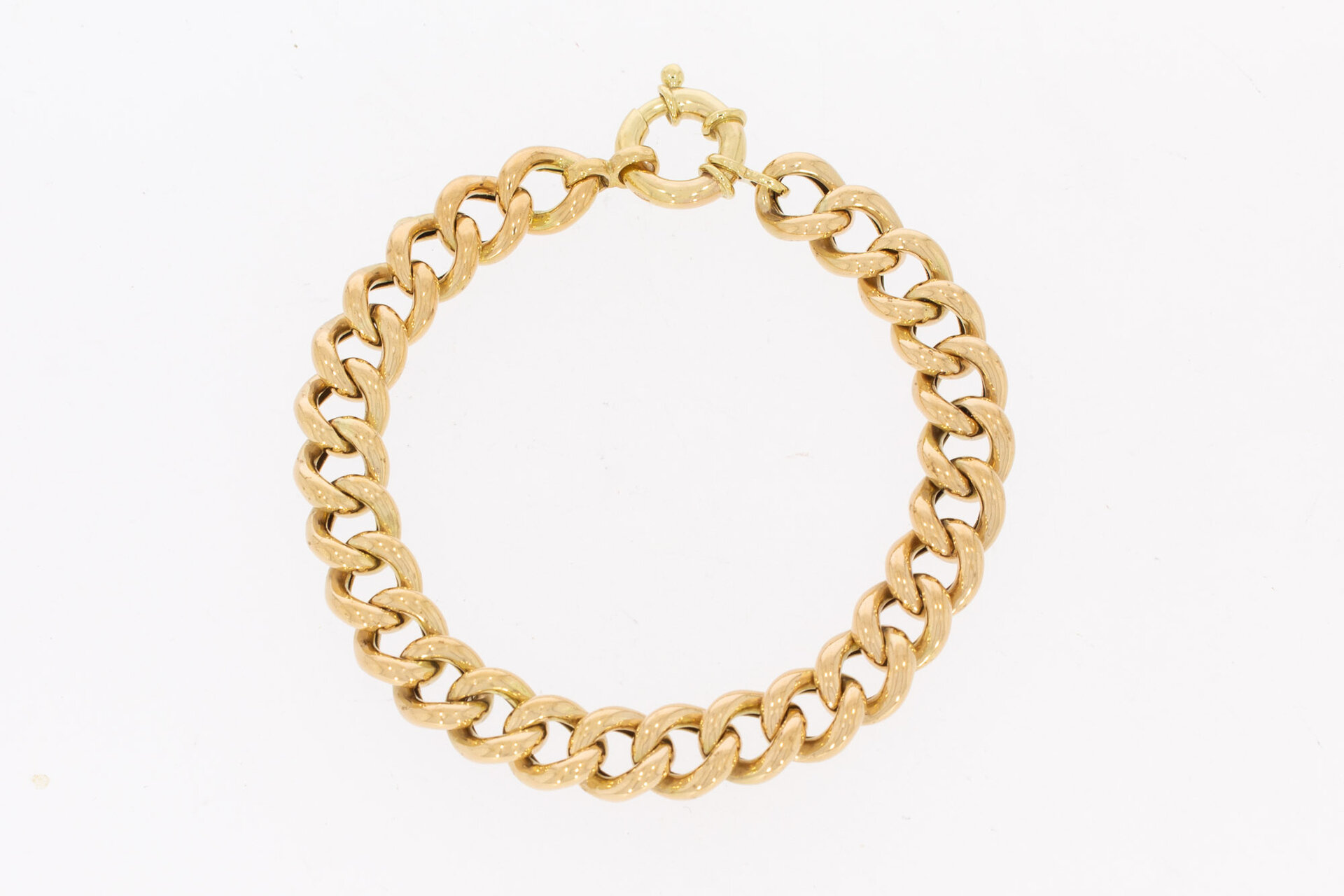 Panzer Armband Roségold 14 Karat - 20,5 cm