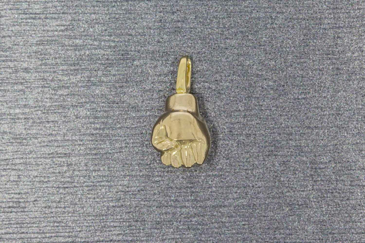 585 Faust Anhänger Herren - Länge 1,6 cm