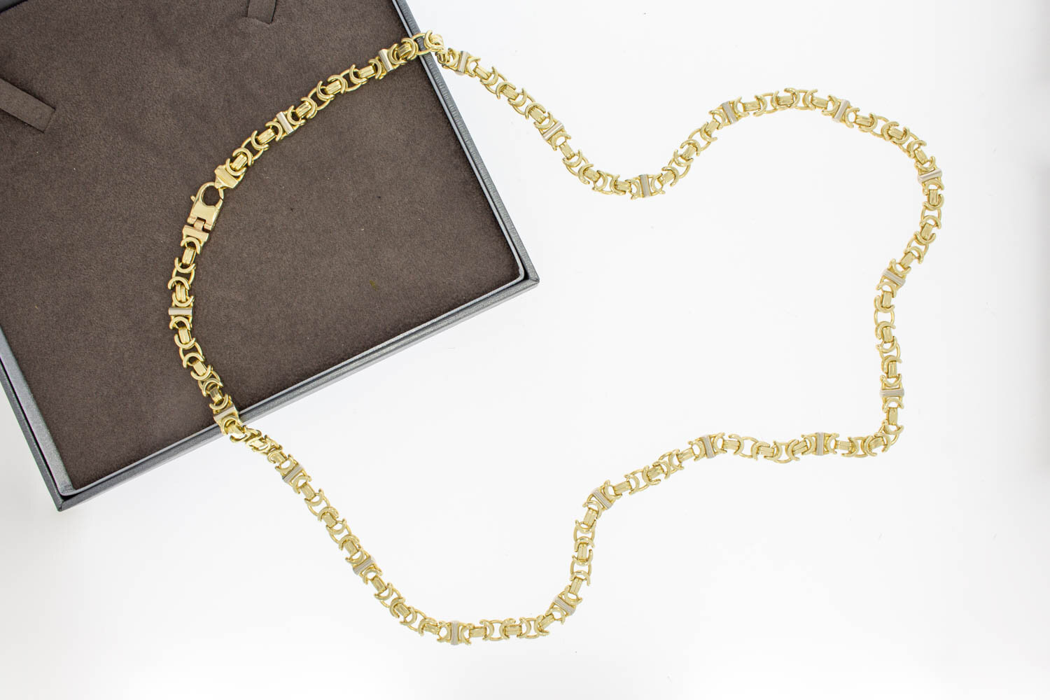 Flache 585 Gold Herren Königskette - 73 cm