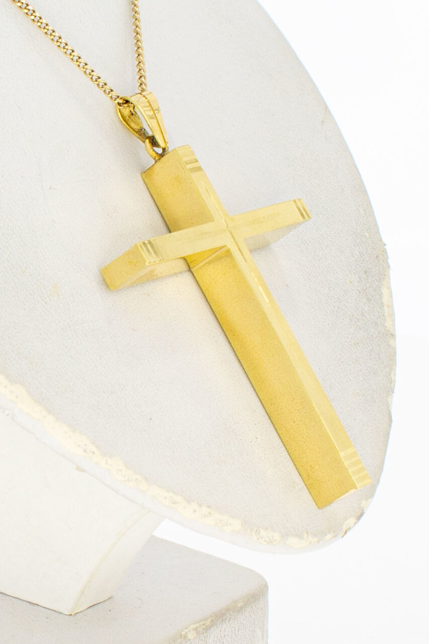 Gold Herren Kreuzanhänger 18 Karat - 4,8 cm