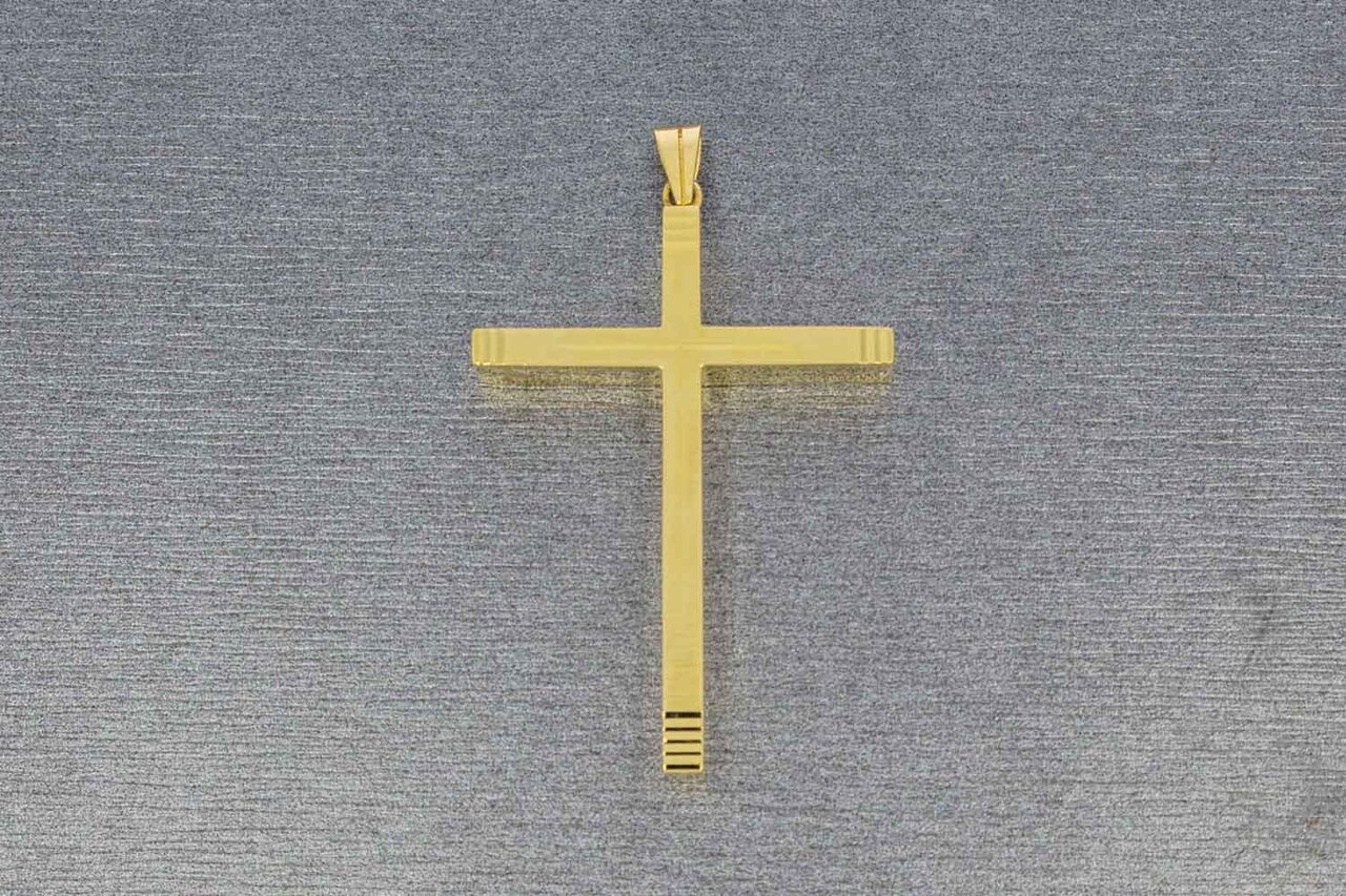 Gold Herren Kreuzanhänger 18 Karat - 4,8 cm