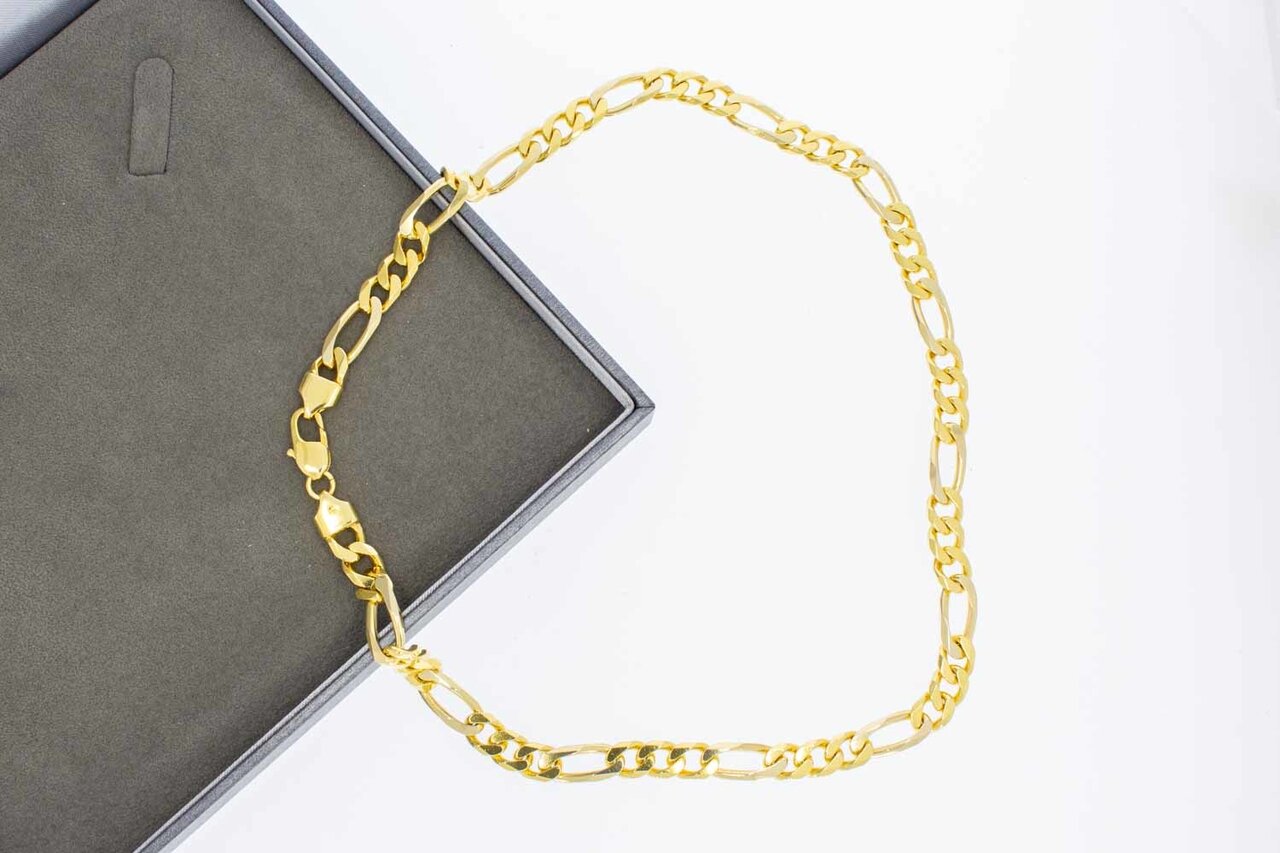 18 Karat Gold Figaro Halskette - 47,6 cm