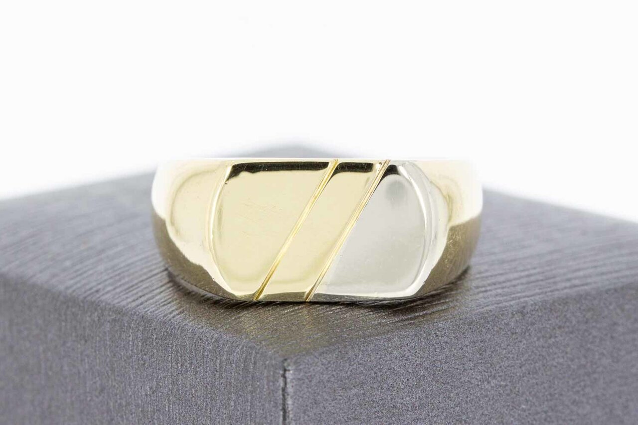 14 Karat Bicolor Gold Statement Ring - 20,5 mm