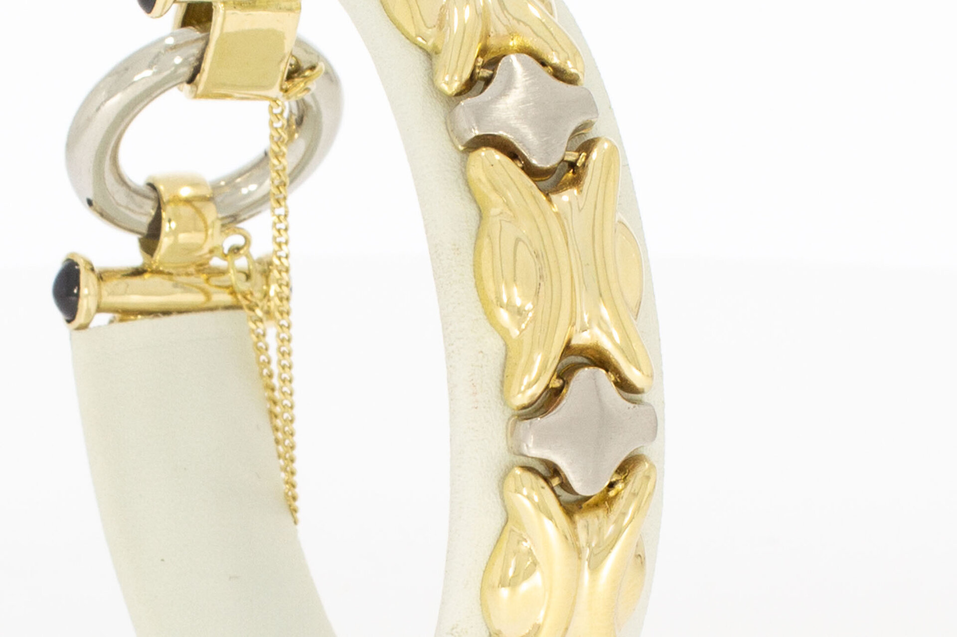 Bicolor Damenarmband  585 Gold - 19,5 cm