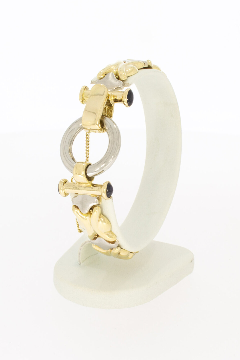 Bicolor Damenarmband  585 Gold - 19,5 cm