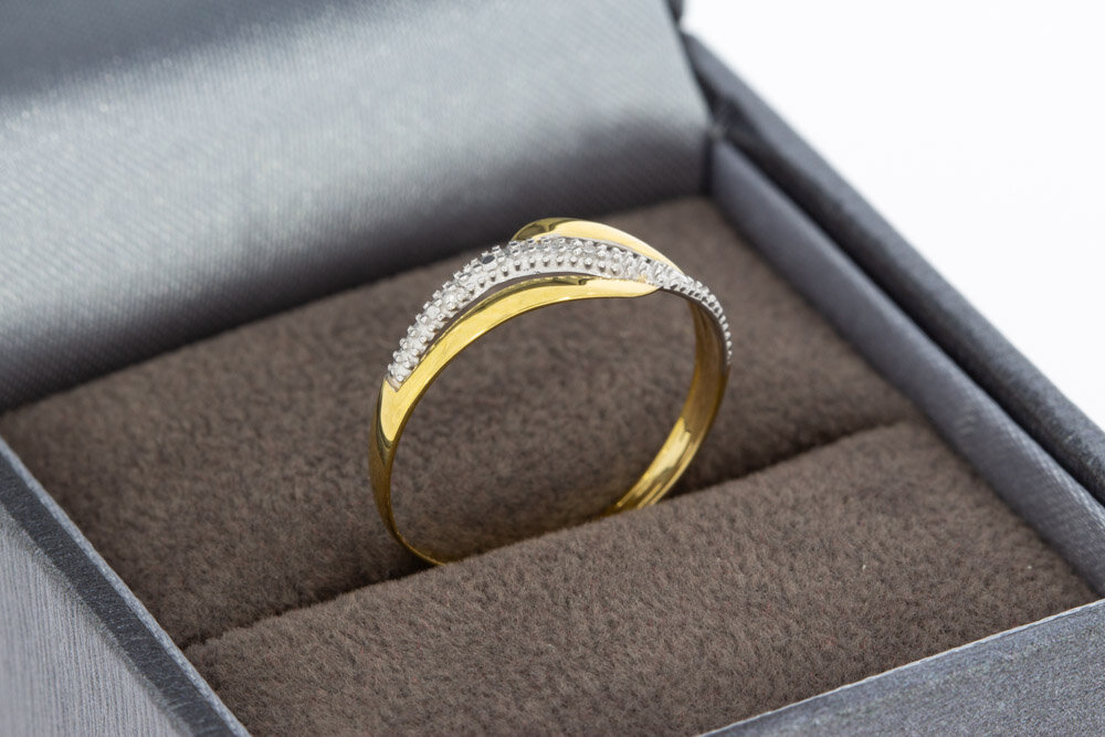 375 Bicolor Gold Damenring - 16,3 mm