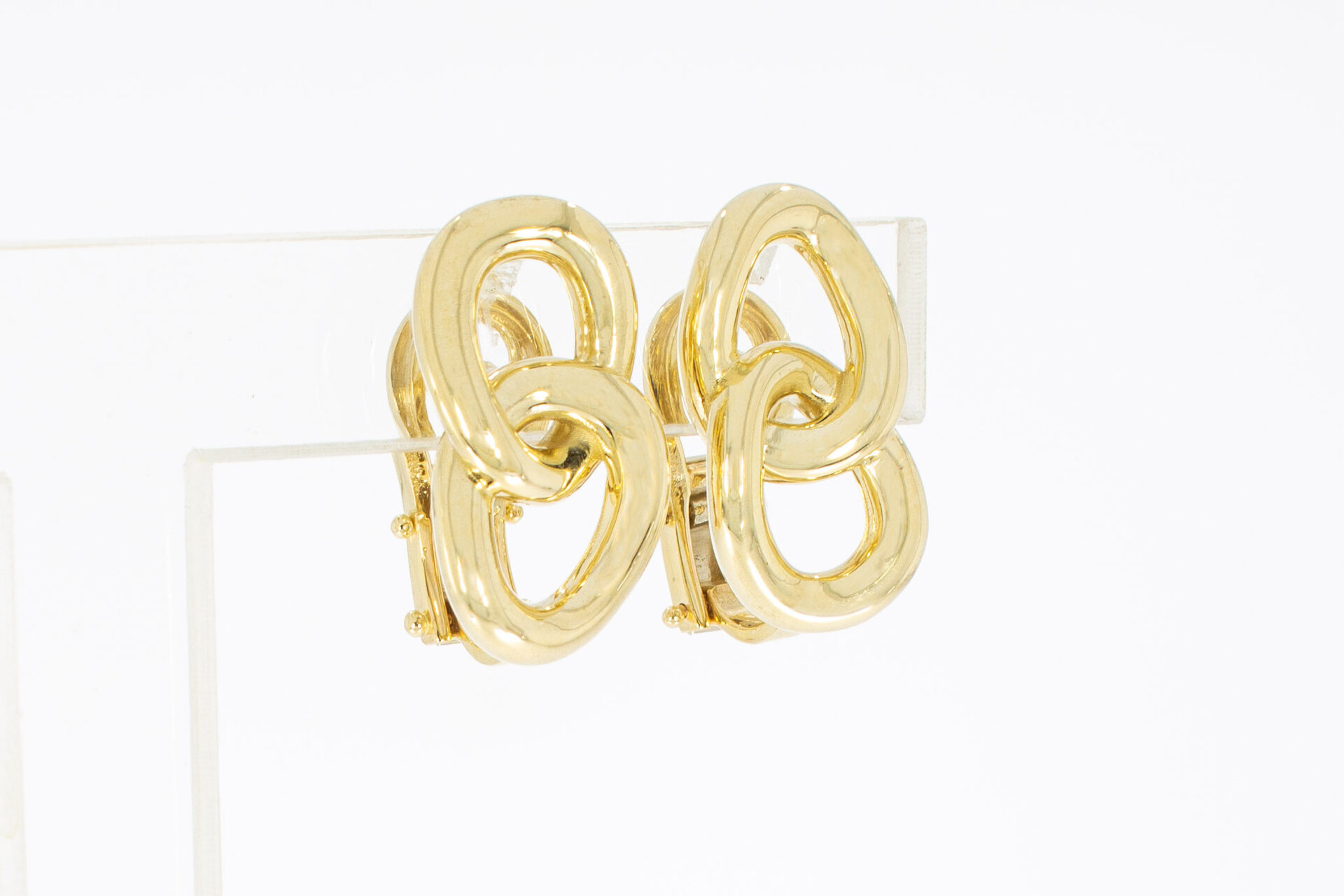 14 Karat Gold Designer Ohrclips Damen - 2 cm