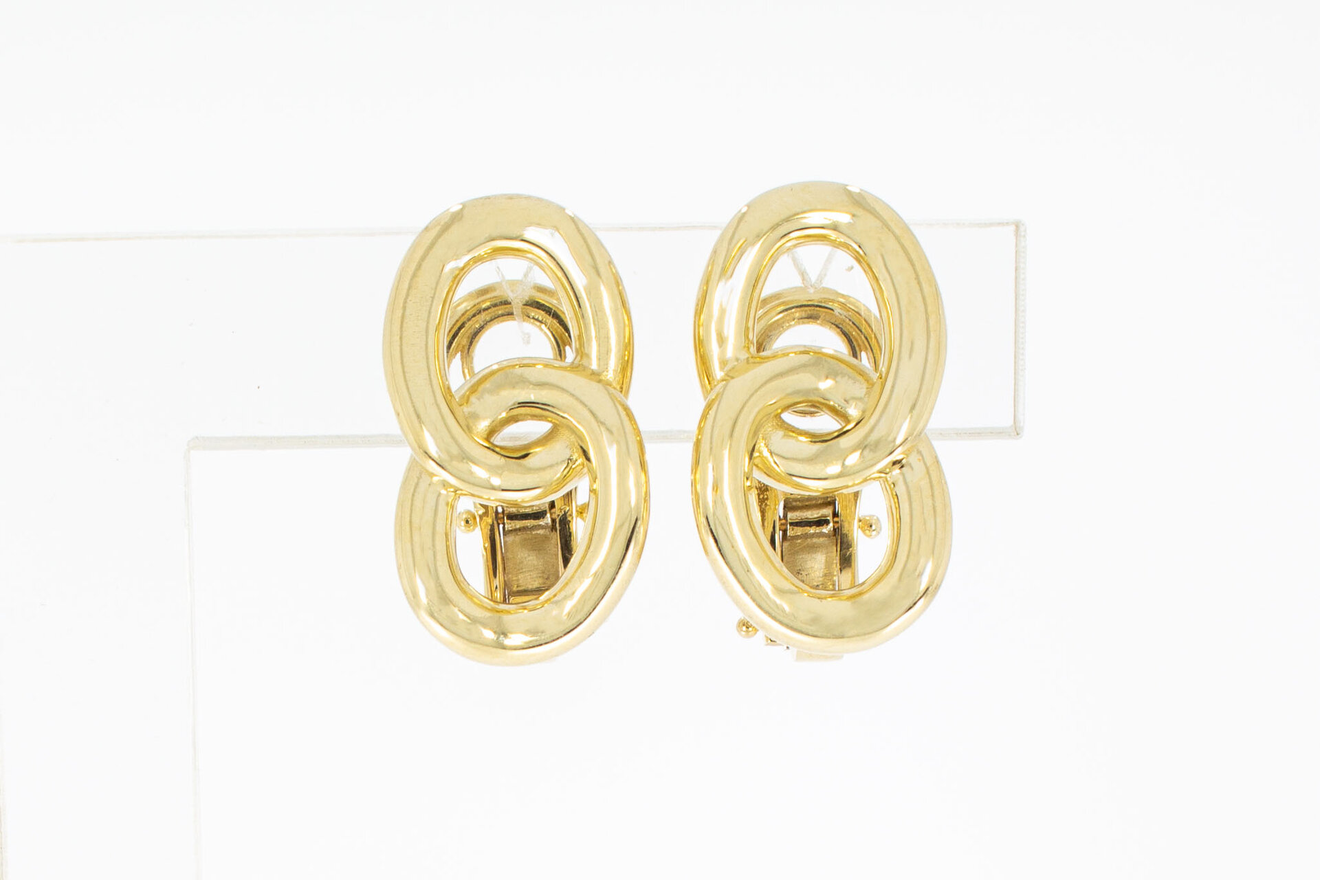 14 Karat Gold Designer Ohrclips Damen - 2 cm