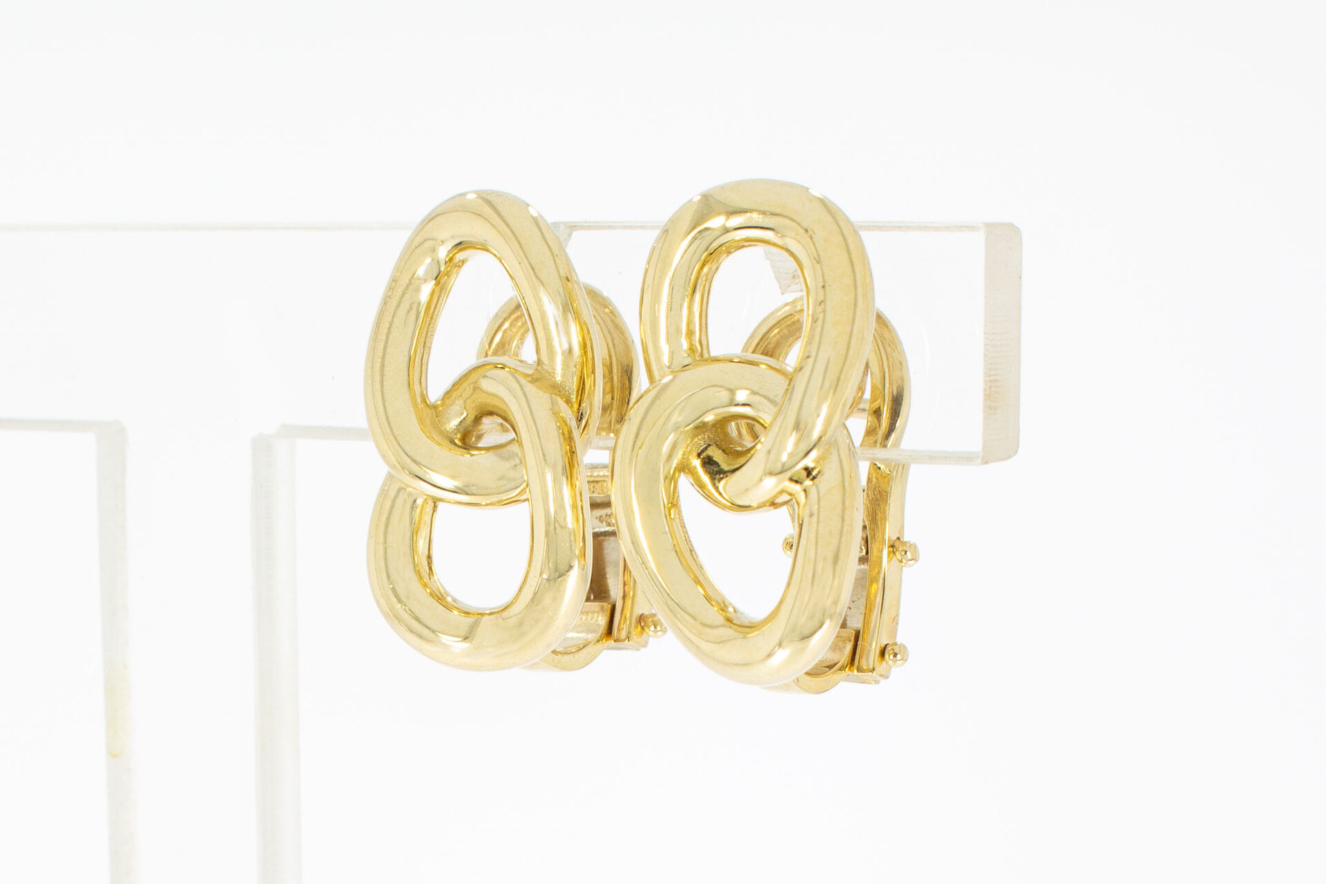 14 Karat Gold Designer Ohrclips Damen - 2 cm