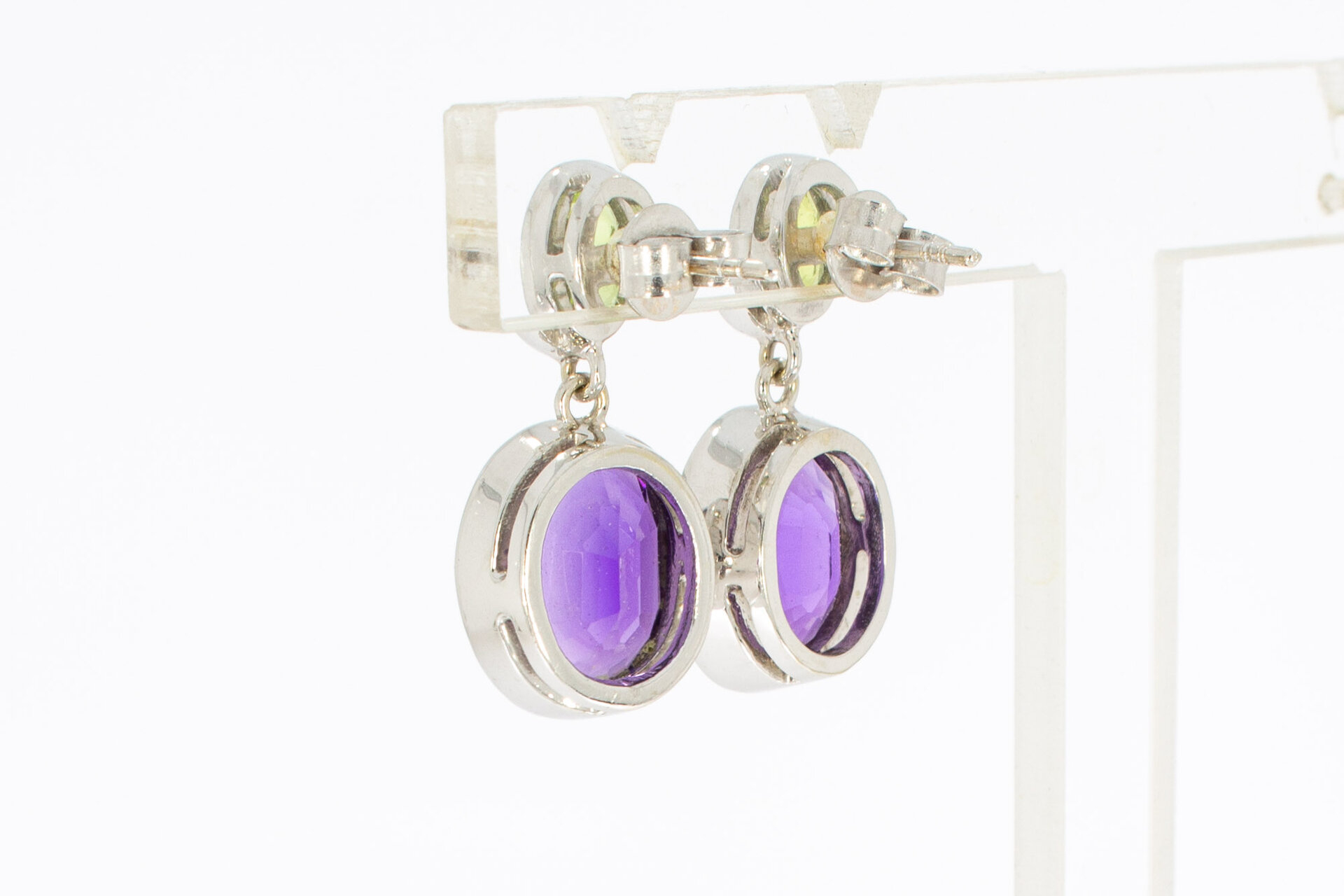 18 Karat Edelstein Damen Ohr Ringe - 2,5 cm