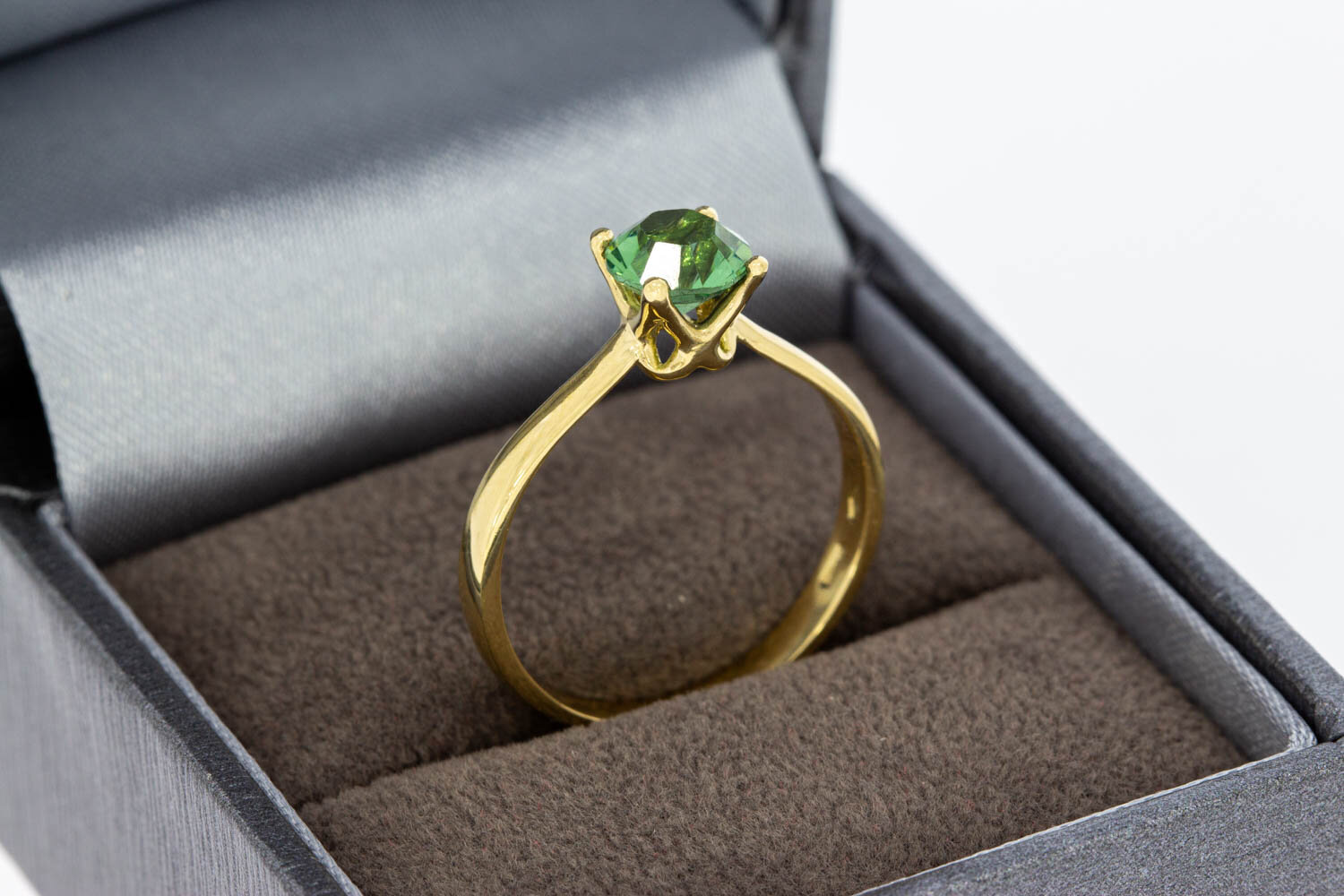 Edelstein Damenring 750 Gold - 17,6 mm