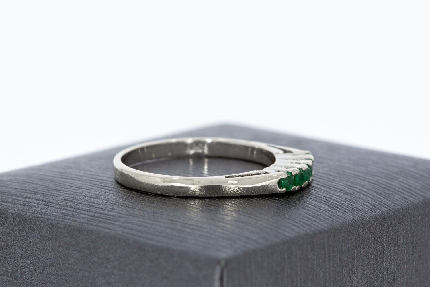 Smaragd Ring Damen 14 Karat Gold - 17,1 mm