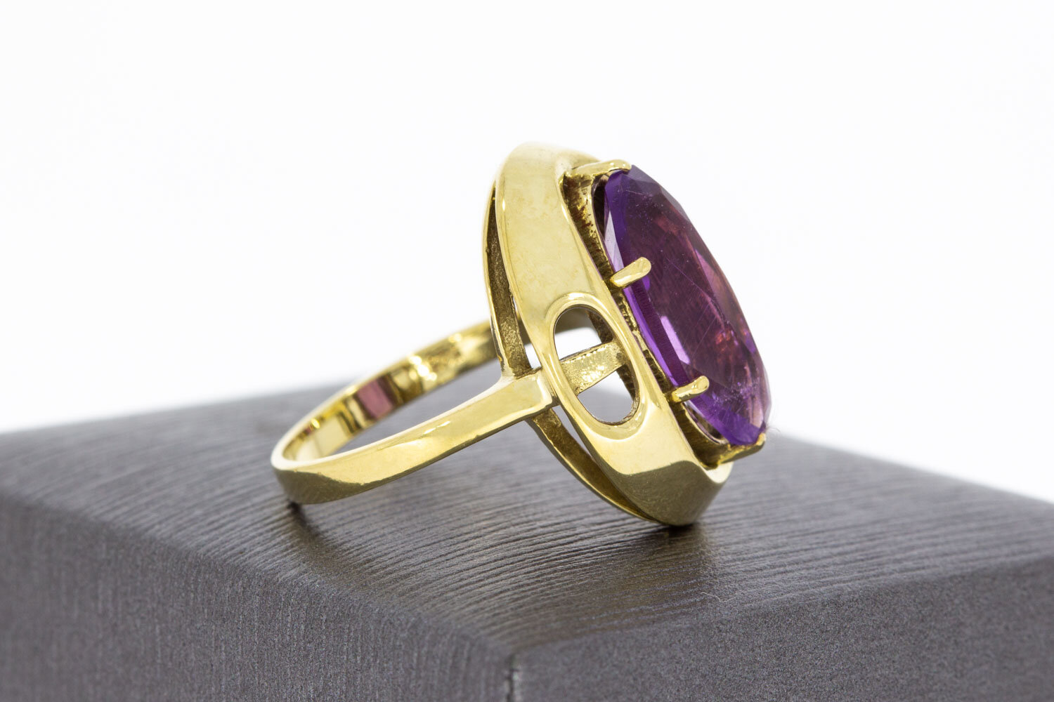 585 Gold Damenring mit Amethyst - 17,9 mm